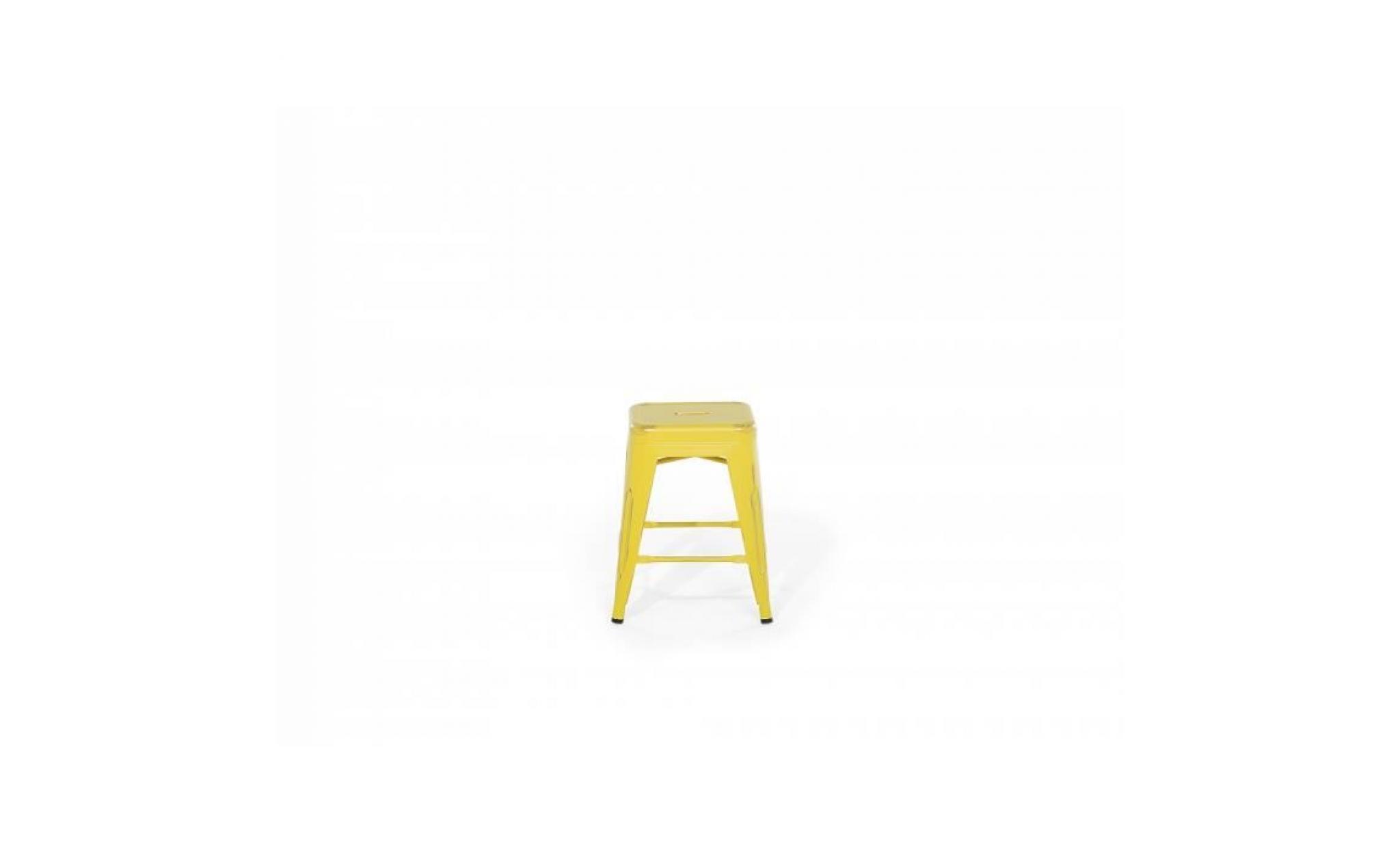 chaise de bar   bar   46 cm   jaune et dorée   cabrillo pas cher