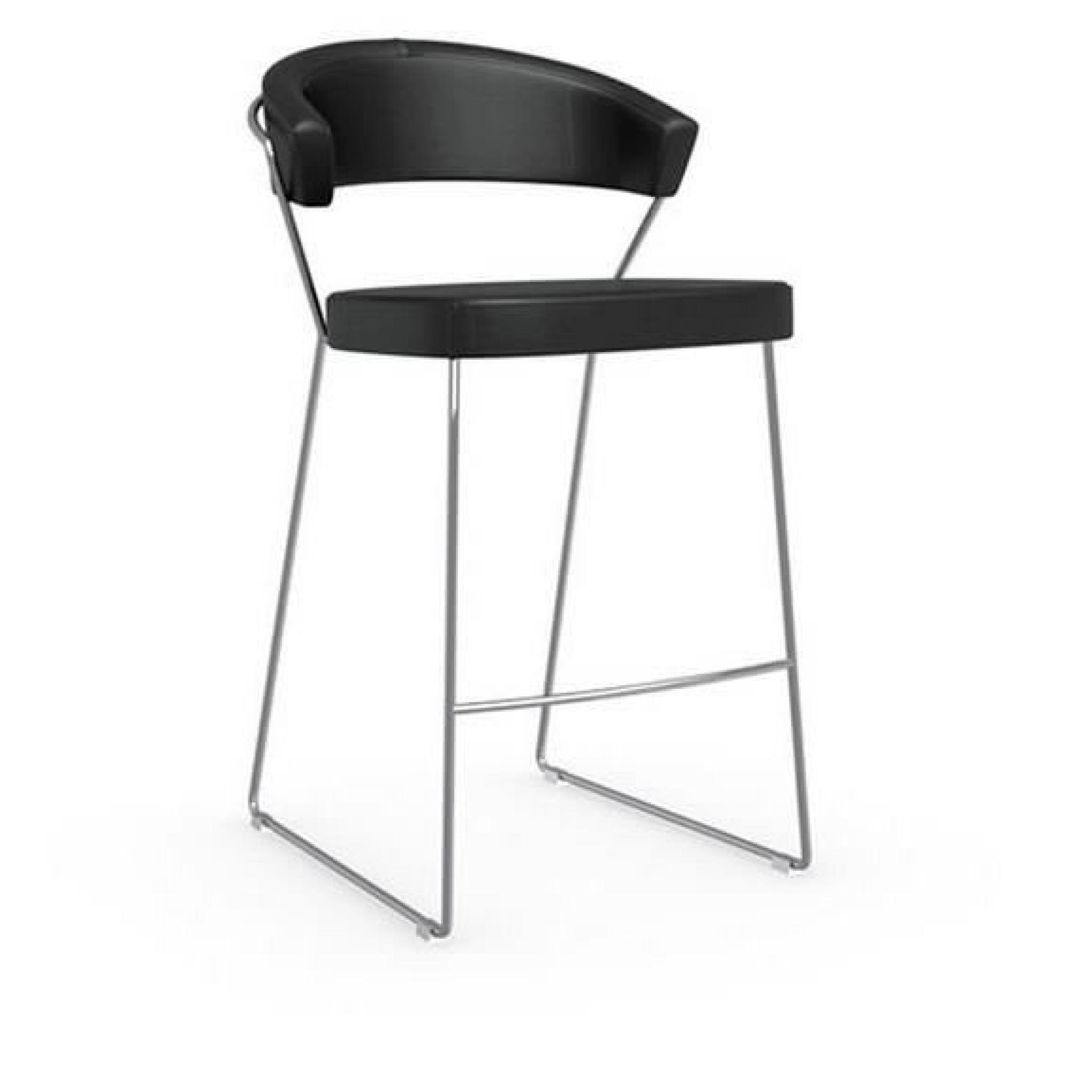 Chaise de bar NEW YORK design italienne de CALLIGARIS structure en acier chromé plusieurs choix de coloris pas cher