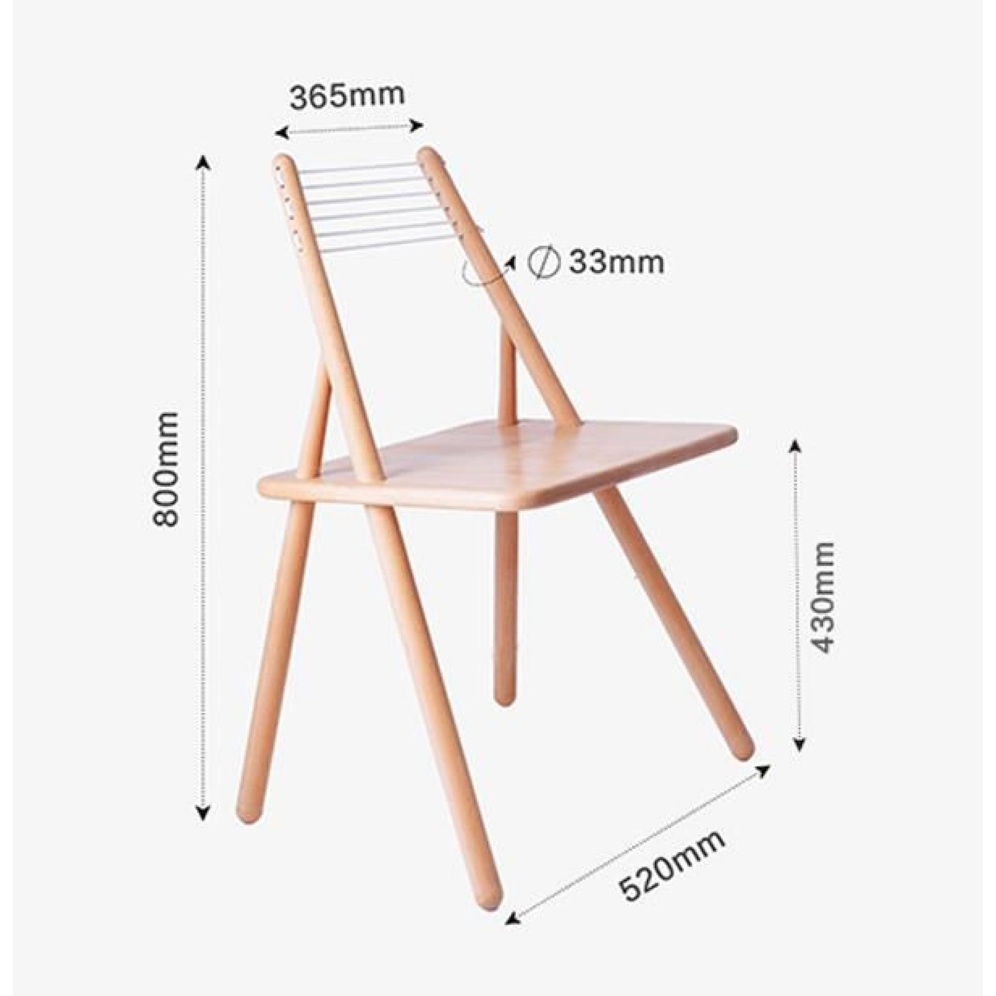 Chaise de bois assemblés Creative pas cher