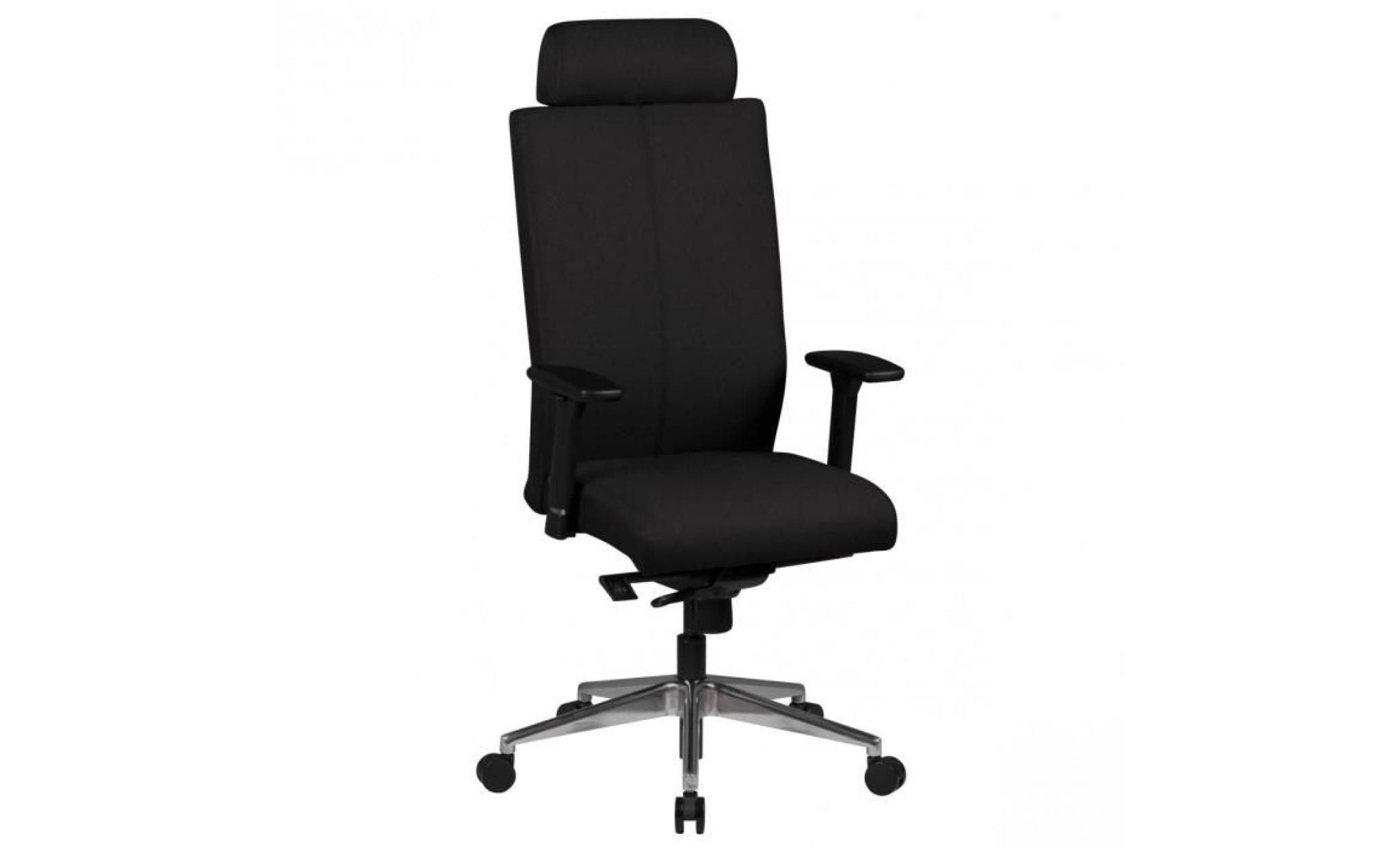 chaise de bureau à haut dossier avec appuie tête coloris noir noir