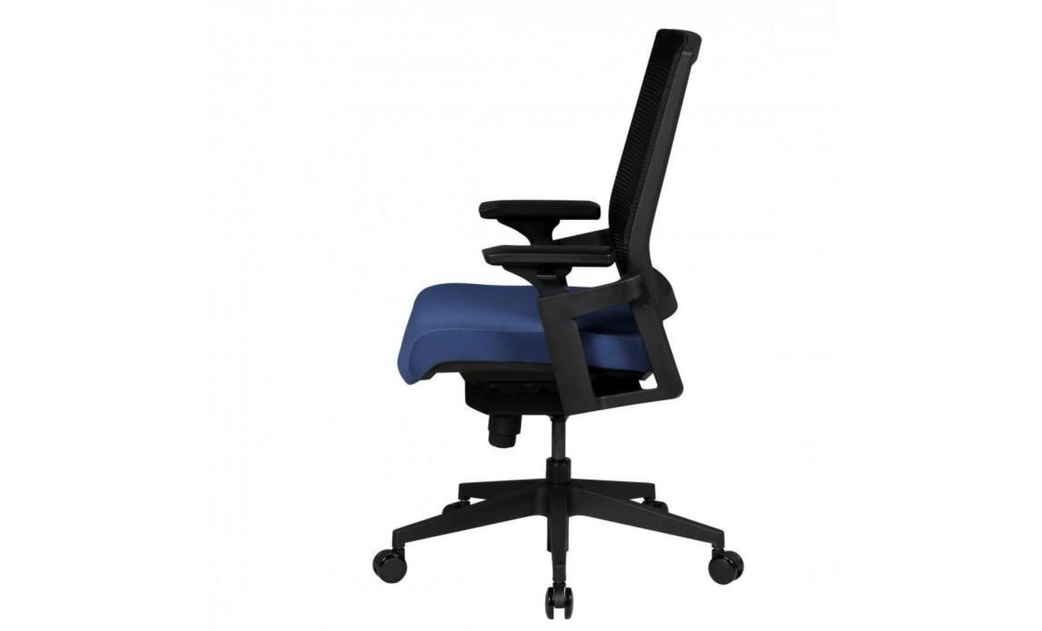 chaise de bureau apollo a2 chaise de bureau en tissu bleu accoudoir chefsessel 120 kg chaise pivotante mécanisme synchrone xxl pas cher