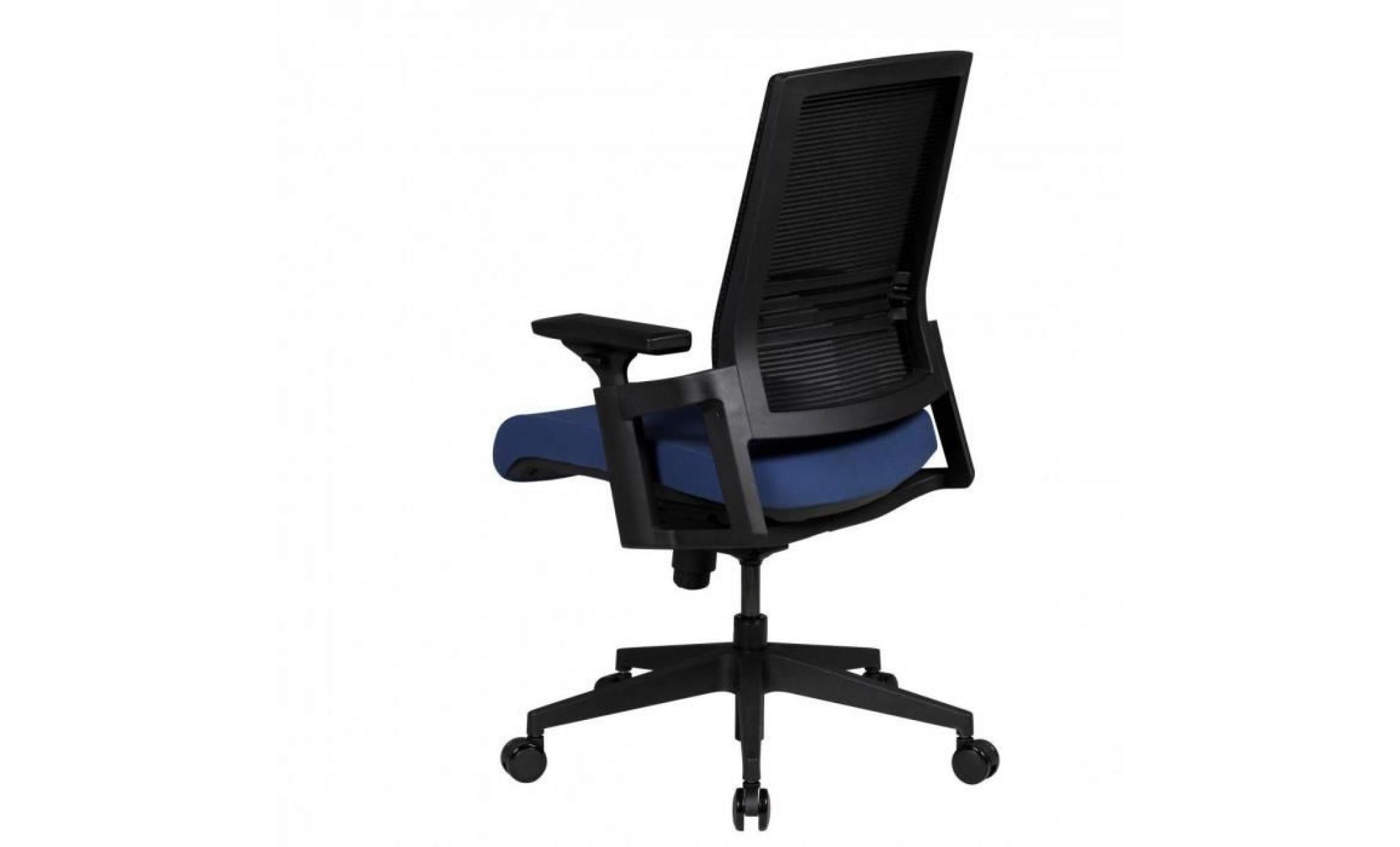 chaise de bureau apollo a2 chaise de bureau en tissu bleu accoudoir chefsessel 120 kg chaise pivotante mécanisme synchrone xxl pas cher