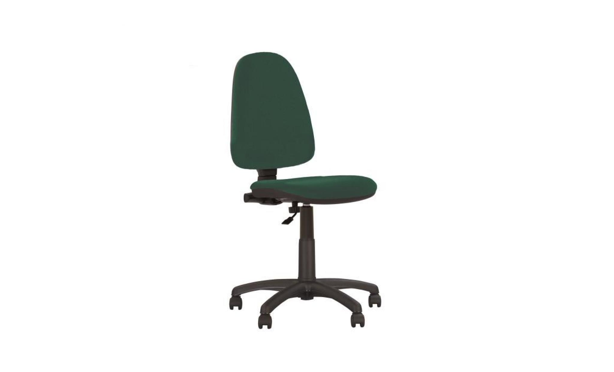 chaise de bureau au dossier inclinable sans accoudoirs prestige ii. vert. vert