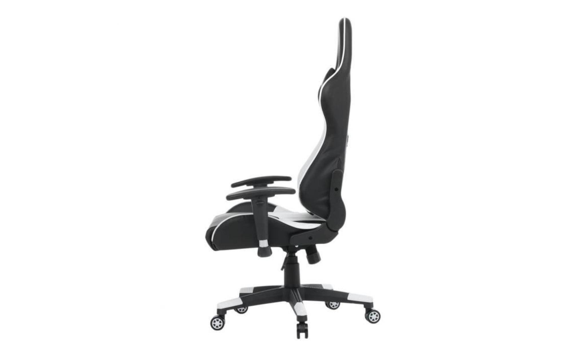 chaise de bureau avec 360 degrés roues roulantes blanc réglable en hauteur pas cher