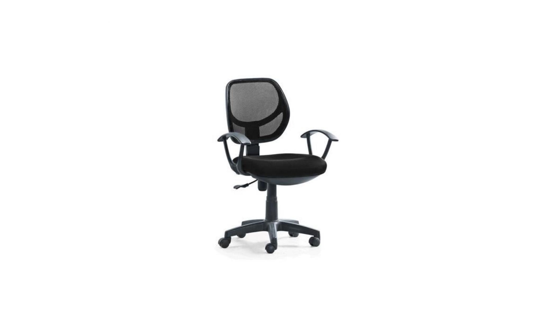 chaise de bureau avec accoudoirs arbok   noir