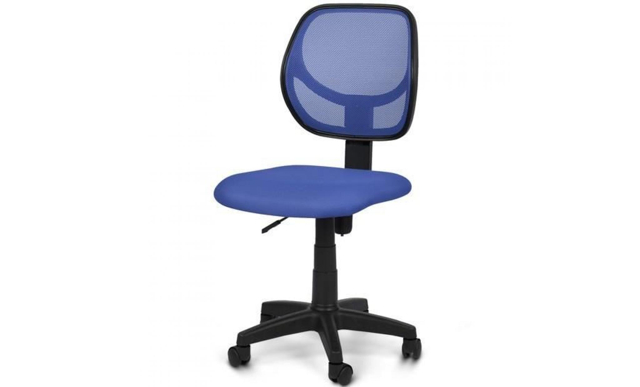 chaise de bureau avec dossier en maille en bleu pas cher