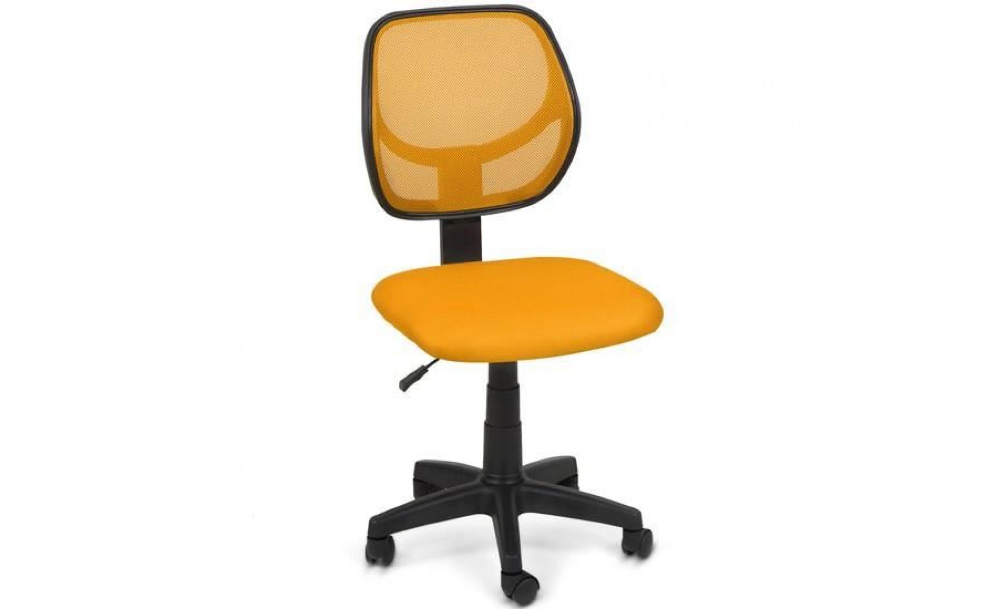chaise de bureau avec dossier en orange