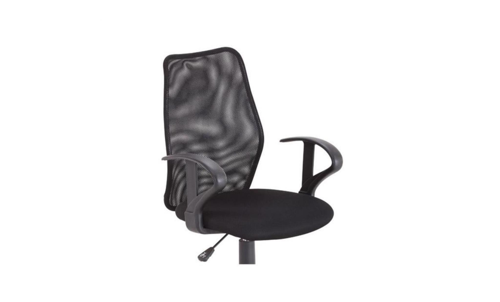 chaise de bureau avec roulettes coloris noir pas cher
