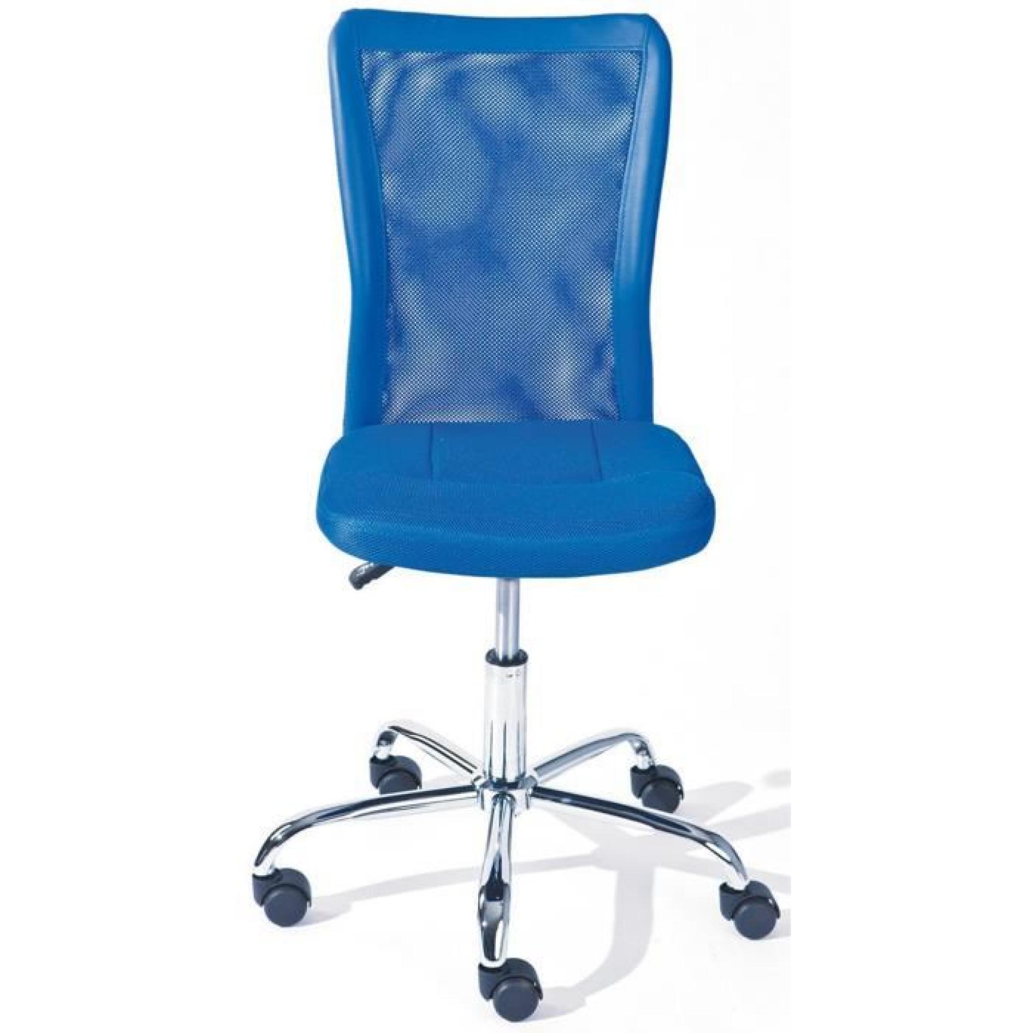 Chaise de bureau bleu en polyester, Dim : L43 x...