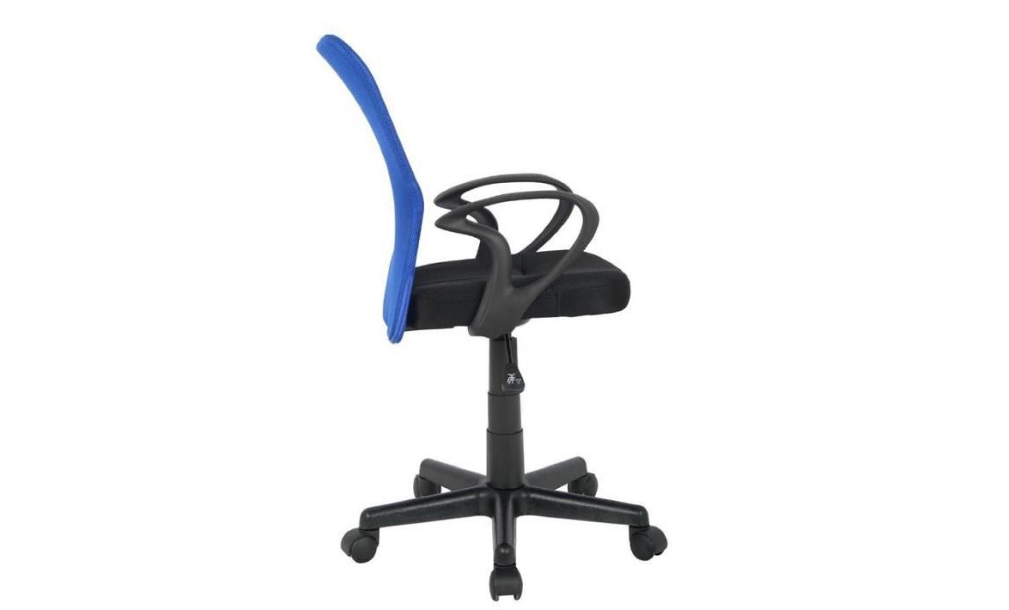 chaise de bureau bleue/noire   myco00494 pas cher