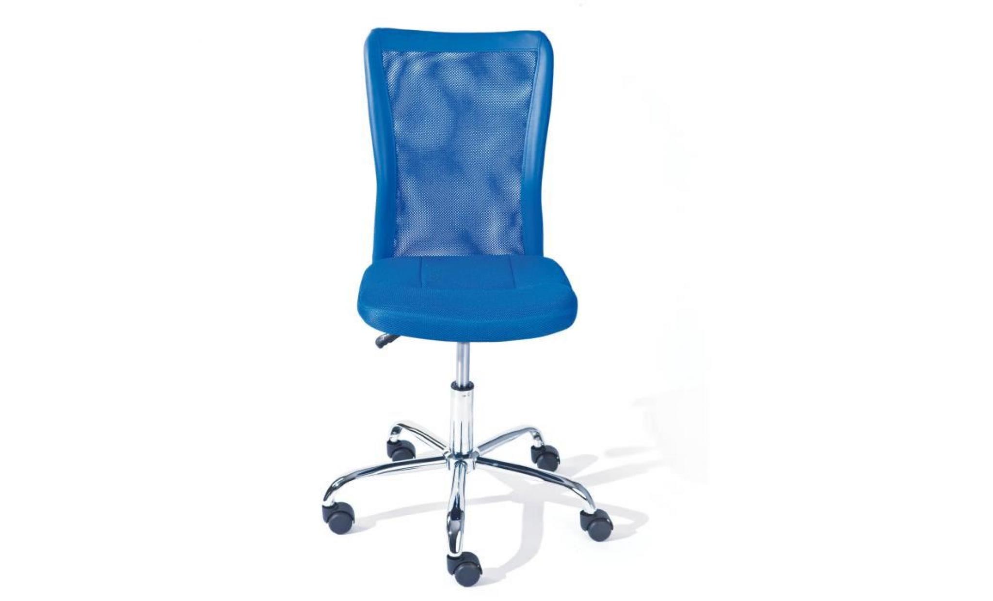 chaise de bureau bonnie siège fauteuil pivotant ergonomique sur roulettes bleu pas cher