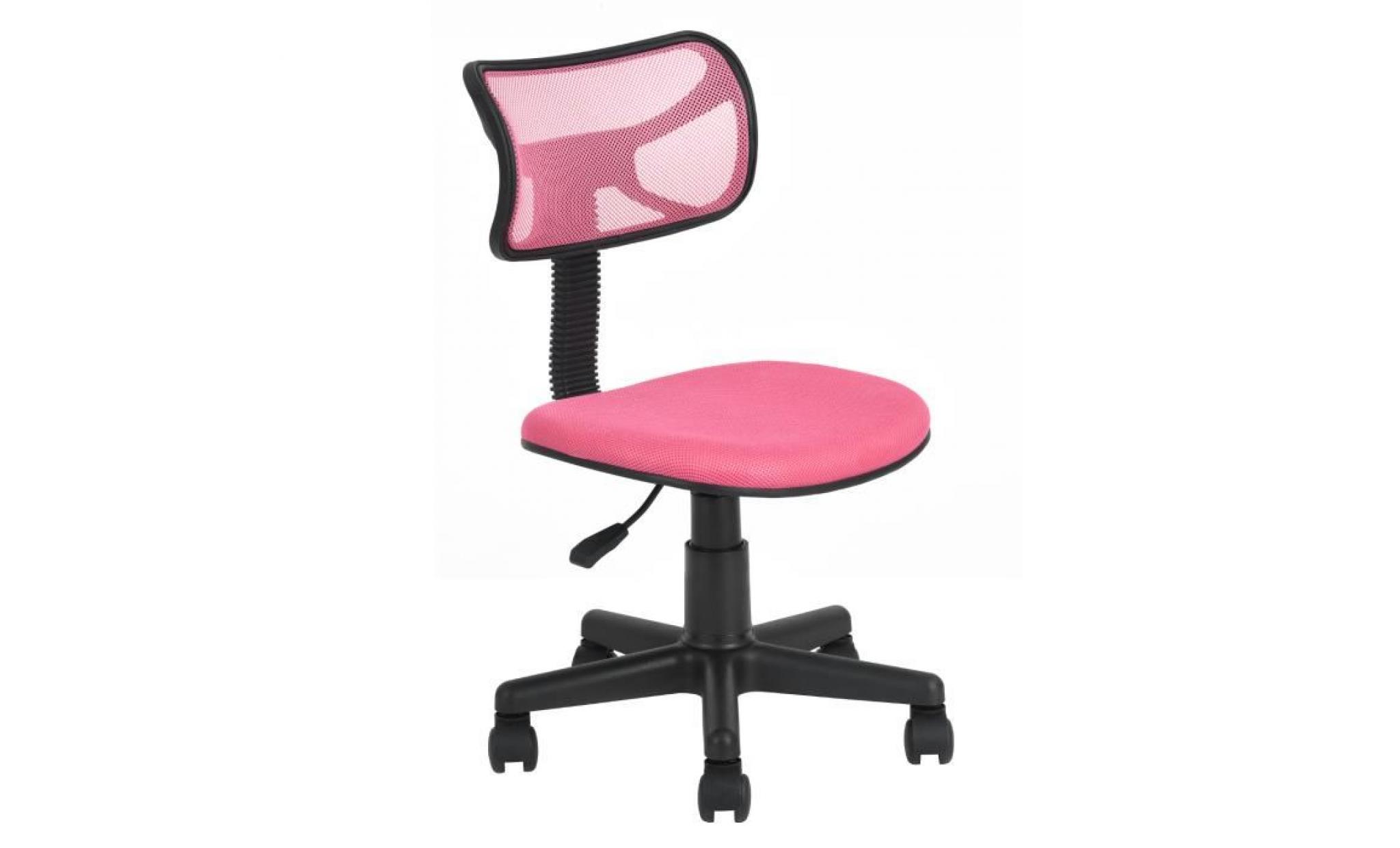 homy casa chaise de bureau fauteuil de bureau  hauteur réglable pivotante 360 degrés maillé et respirant,rose