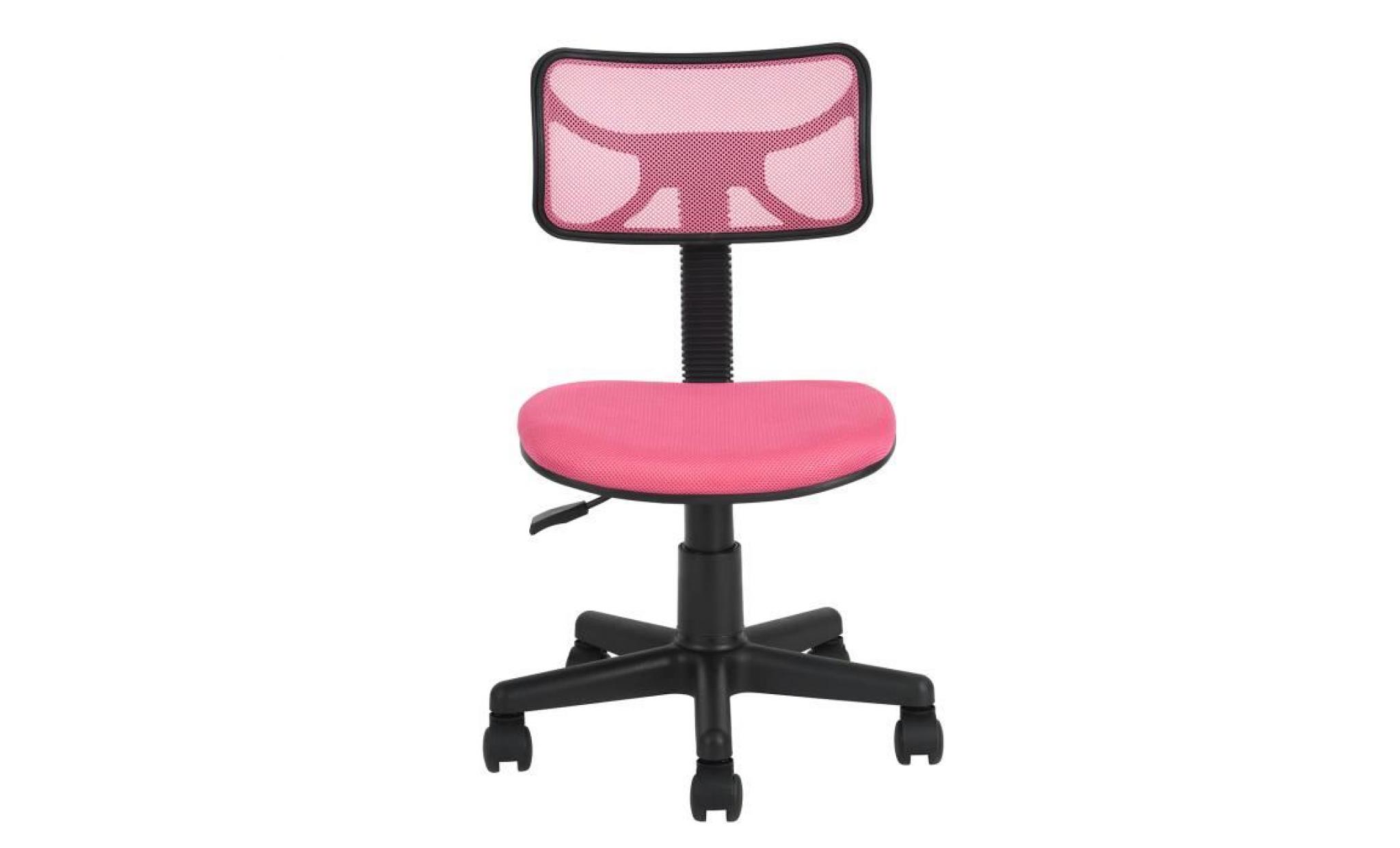 homy casa chaise de bureau fauteuil de bureau  hauteur réglable pivotante 360 degrés maillé et respirant,rose pas cher