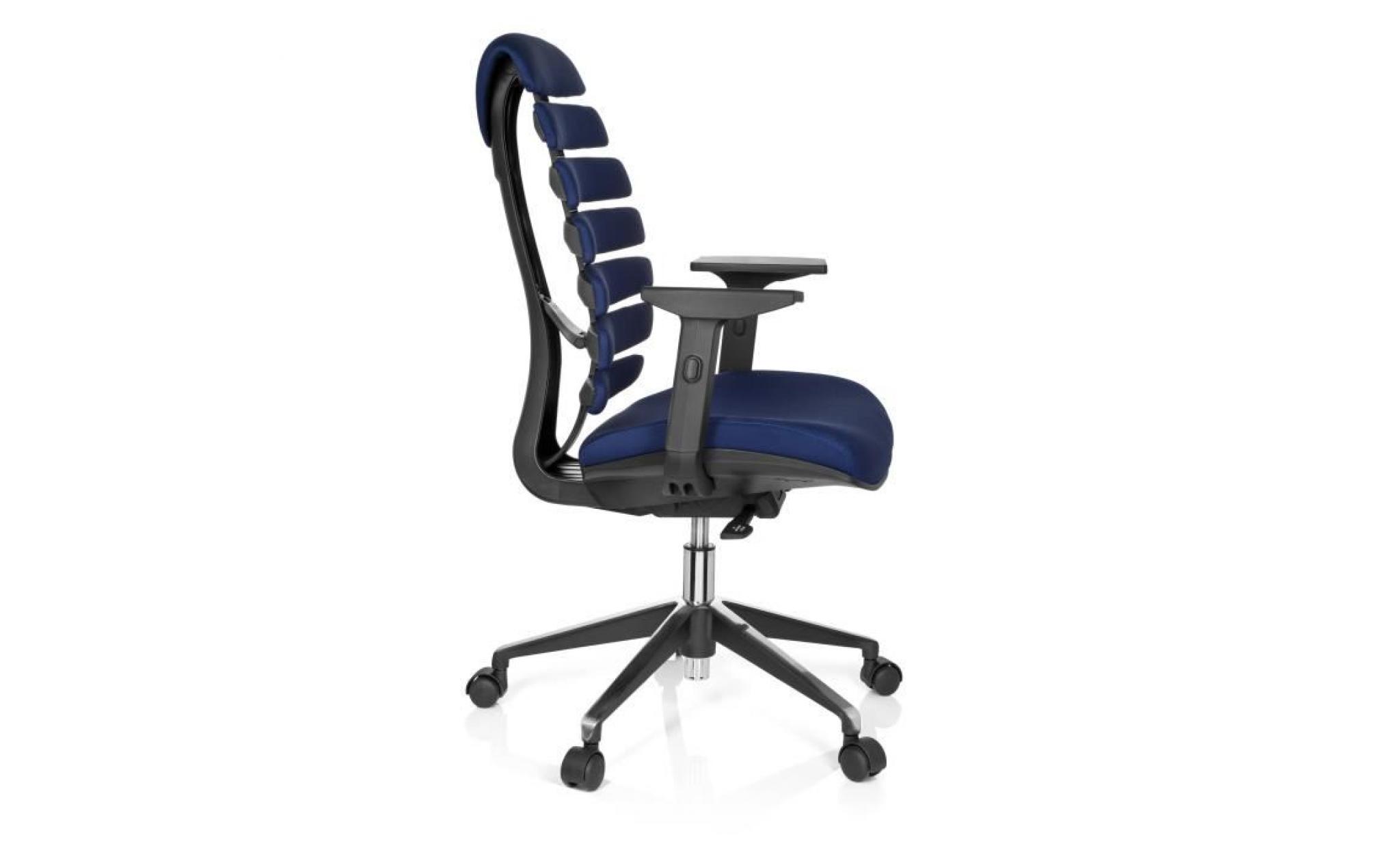 chaise de bureau / chaise pivotante ergo line ii tissu noir hjh office pas cher