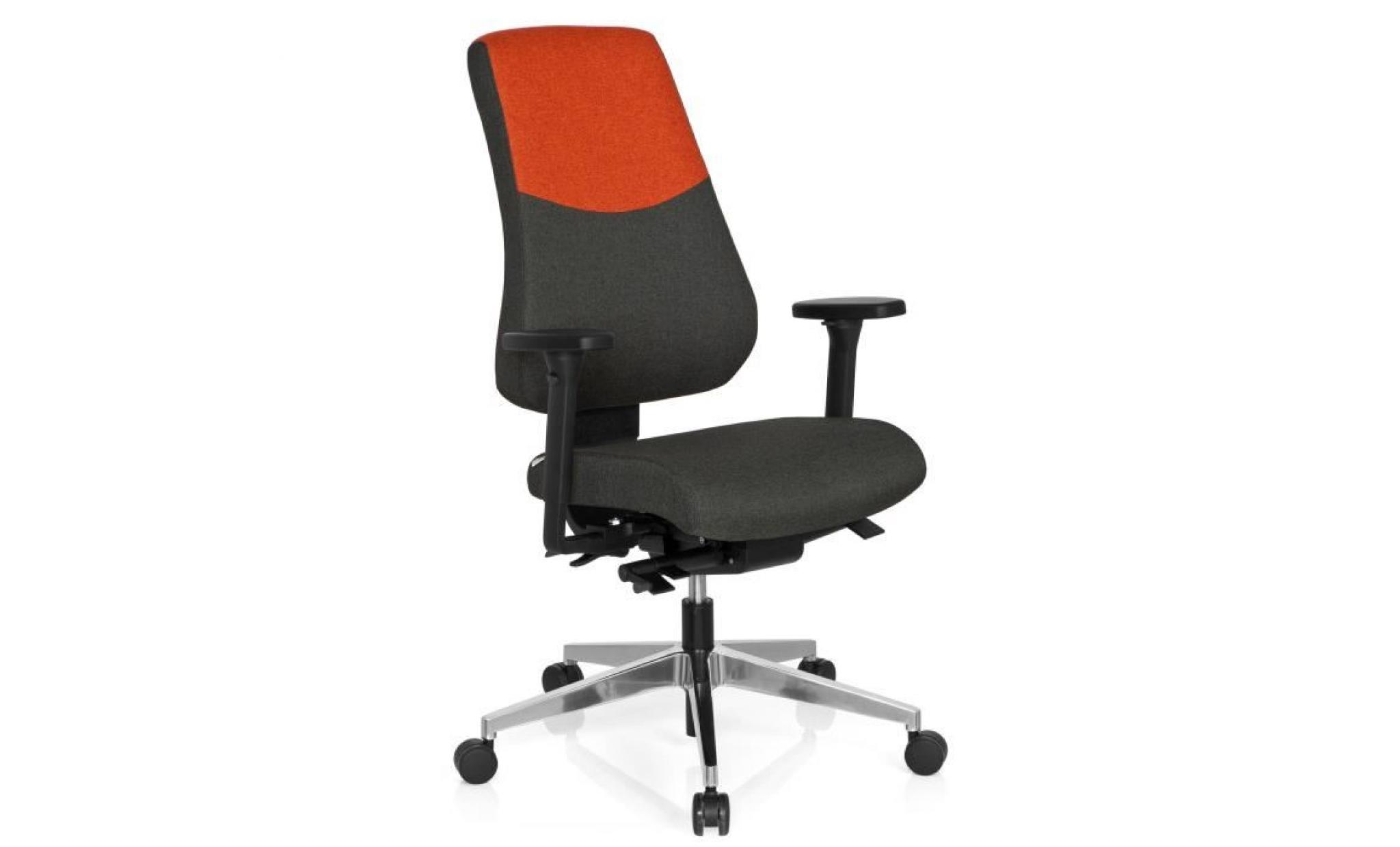 chaise de bureau / chaise pivotante pro tec 600 gris foncé/rouge hjh office