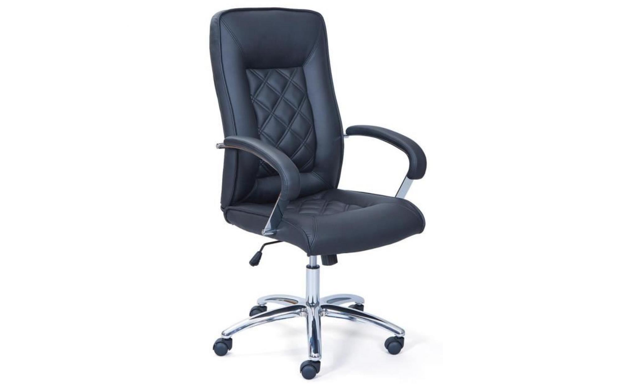 chaise de bureau coloris noir, 62 x 67 x 115 125 cm
