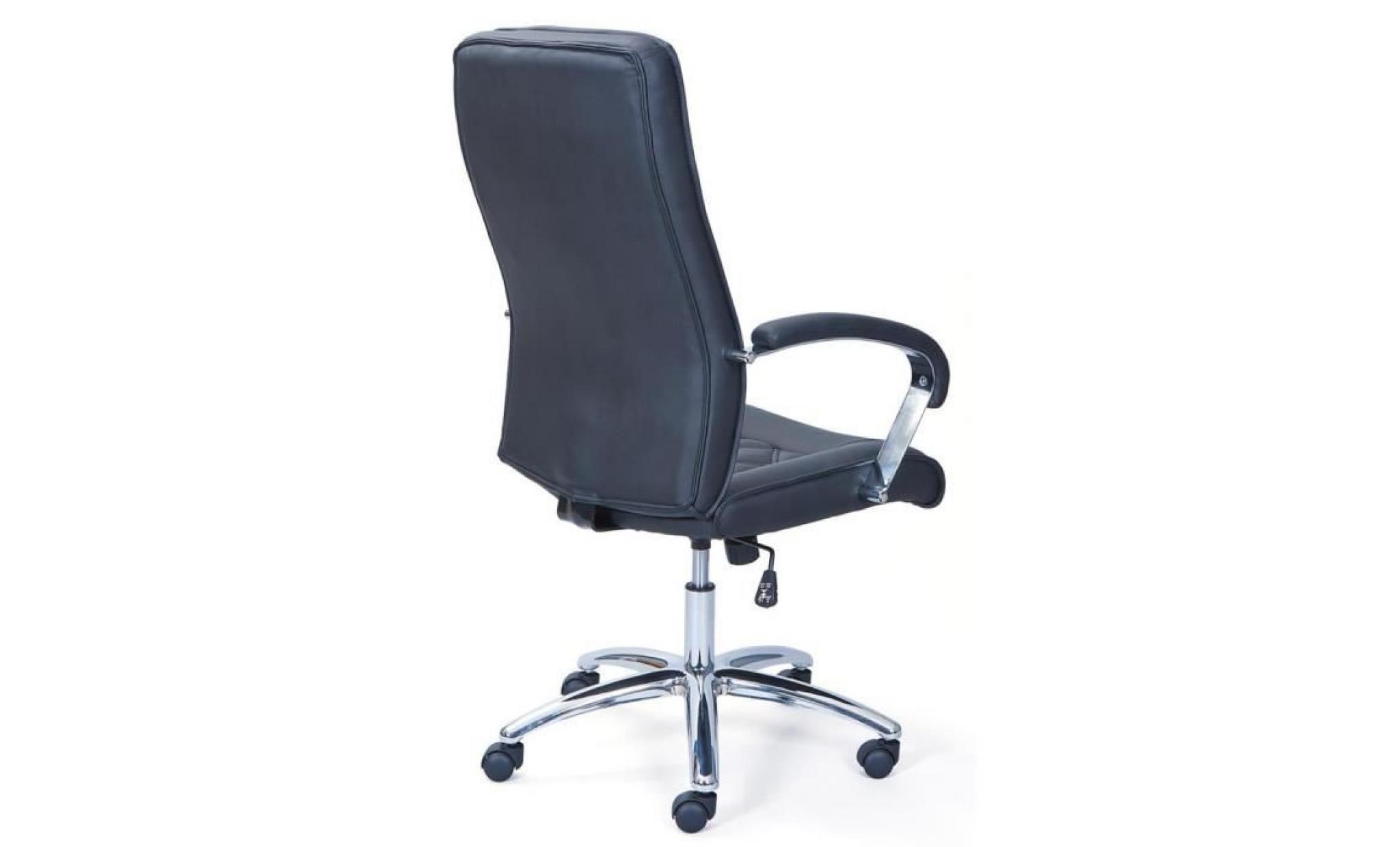 chaise de bureau coloris noir, 62 x 67 x 115 125 cm pas cher