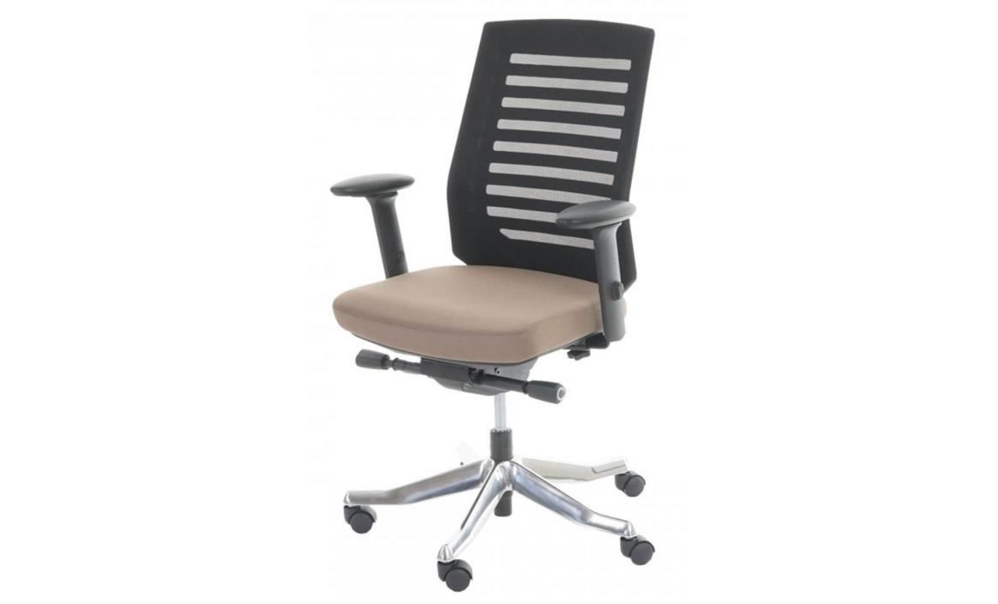 chaise de bureau coloris taupe   dim : h 98   110 x l 68 x p 70 cm