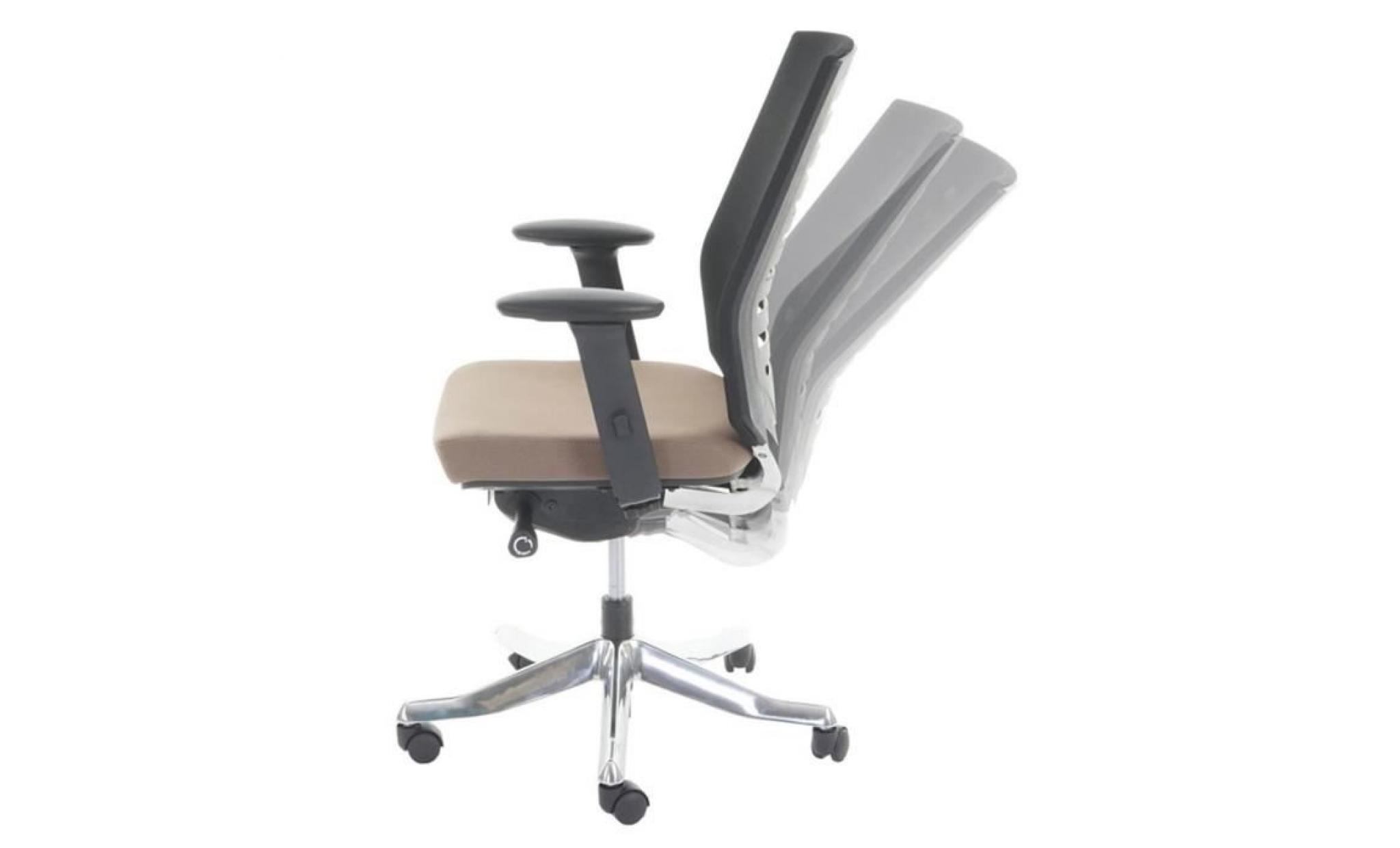 chaise de bureau coloris taupe   dim : h 98   110 x l 68 x p 70 cm pas cher