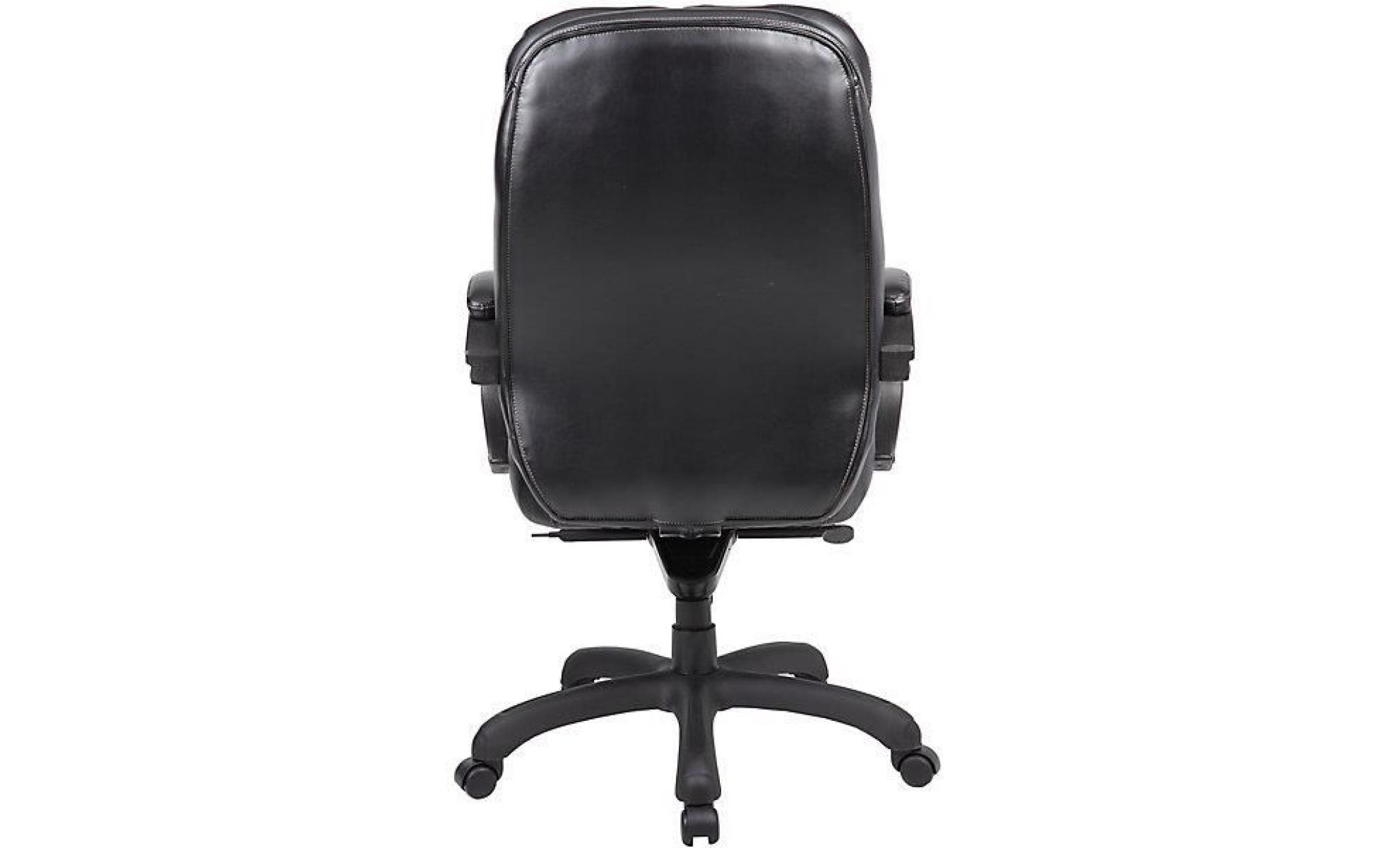 chaise de bureau como   habillage cuir, noir   pas cher