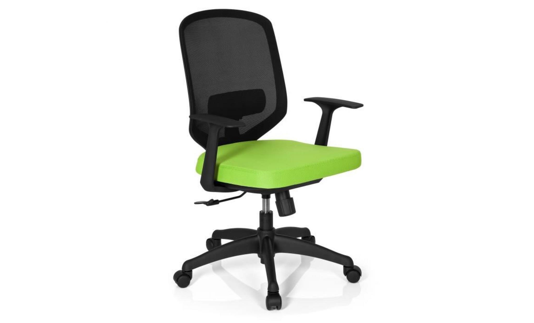 chaise de bureau delight tissu à maille vert hjh office