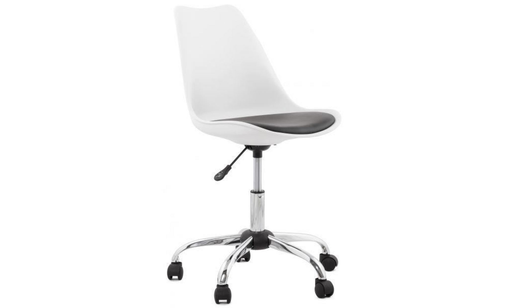 chaise de bureau design edea   blanc/noir