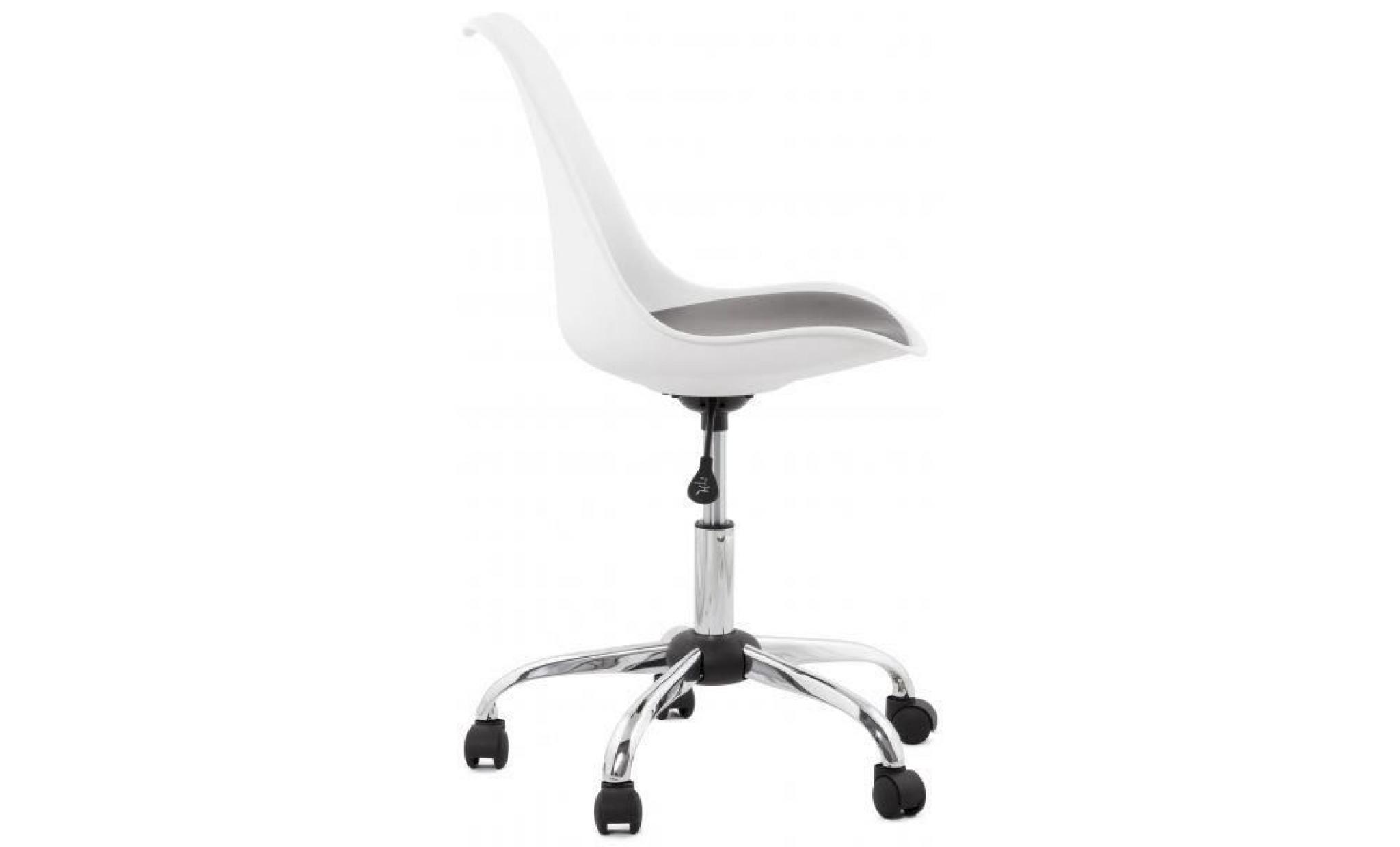 chaise de bureau design edea   blanc/noir pas cher
