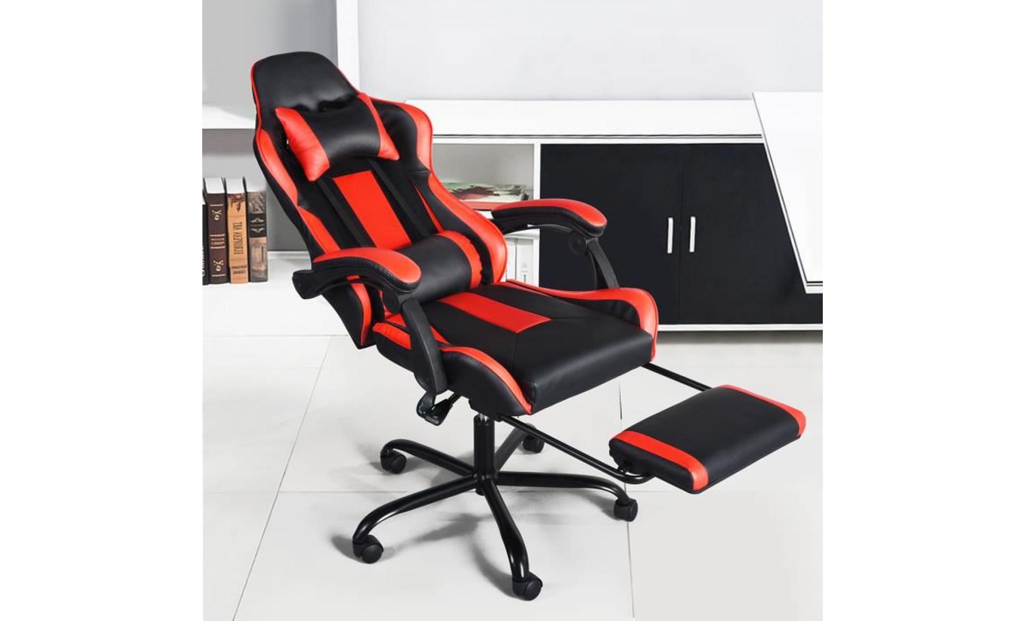 chaise de bureau dxracer gaming dxracer chaise chaise de travailavec a têtière et lombaire coussin repose pied
