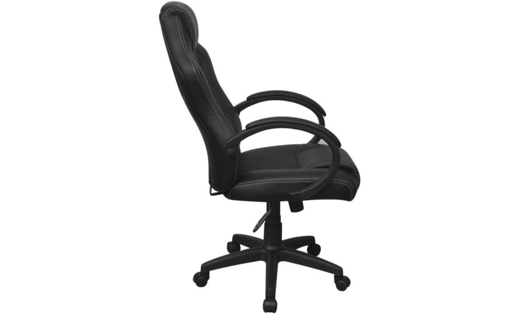 chaise de bureau en cuir artificiel noir fauteuil de bureau fauteuil gamer chaise scandinave pas cher
