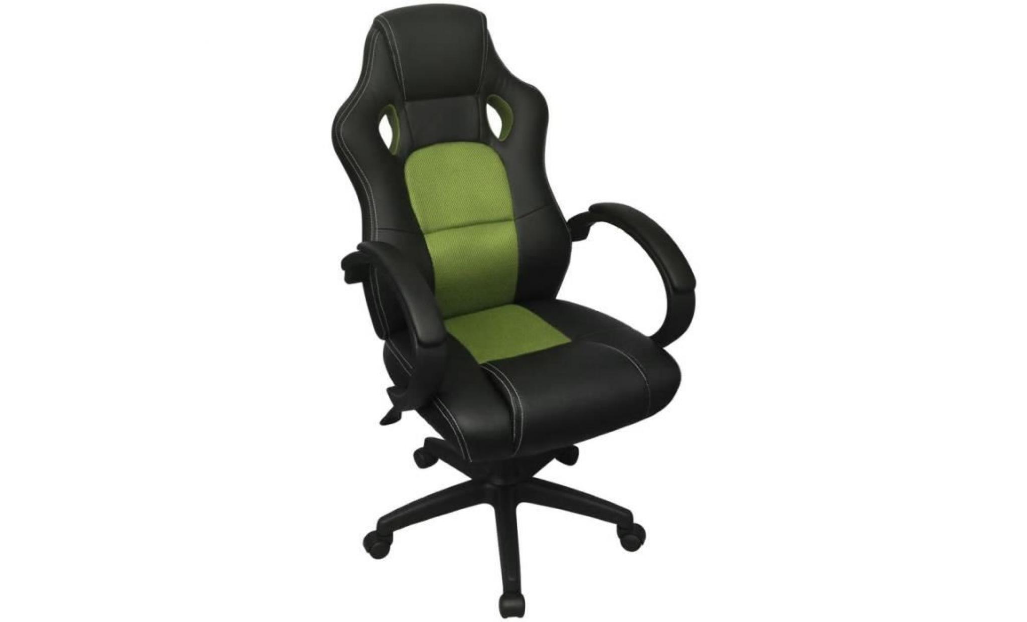 chaise de bureau en cuir artificiel vert fauteuil de bureau fauteuil gamer chaise scandinave contemporain