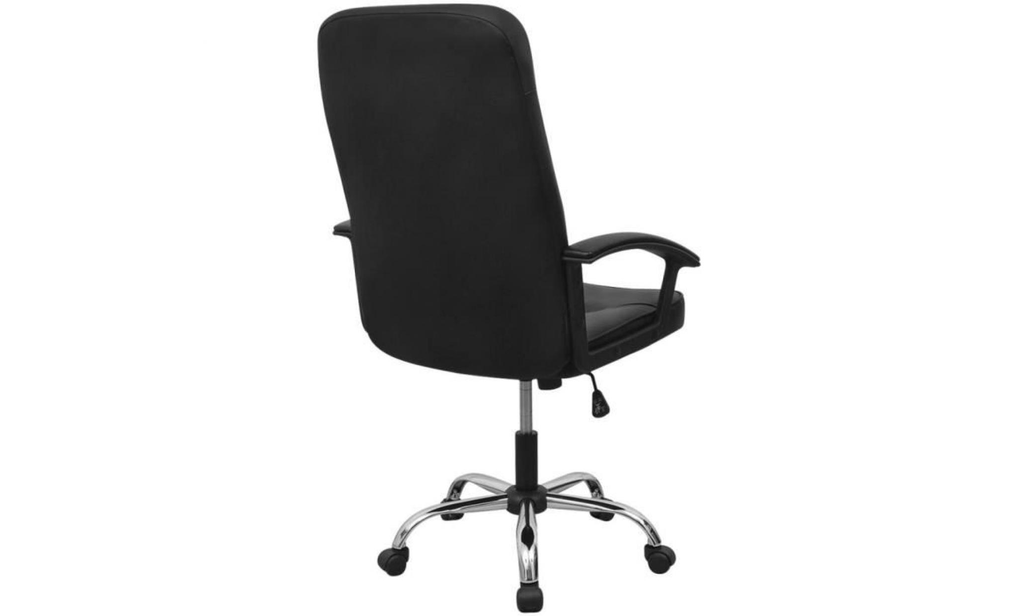 chaise de bureau en cuir fauteuil de bureau chaises scandinave contemporain artificiel 67x70 cm noir pas cher