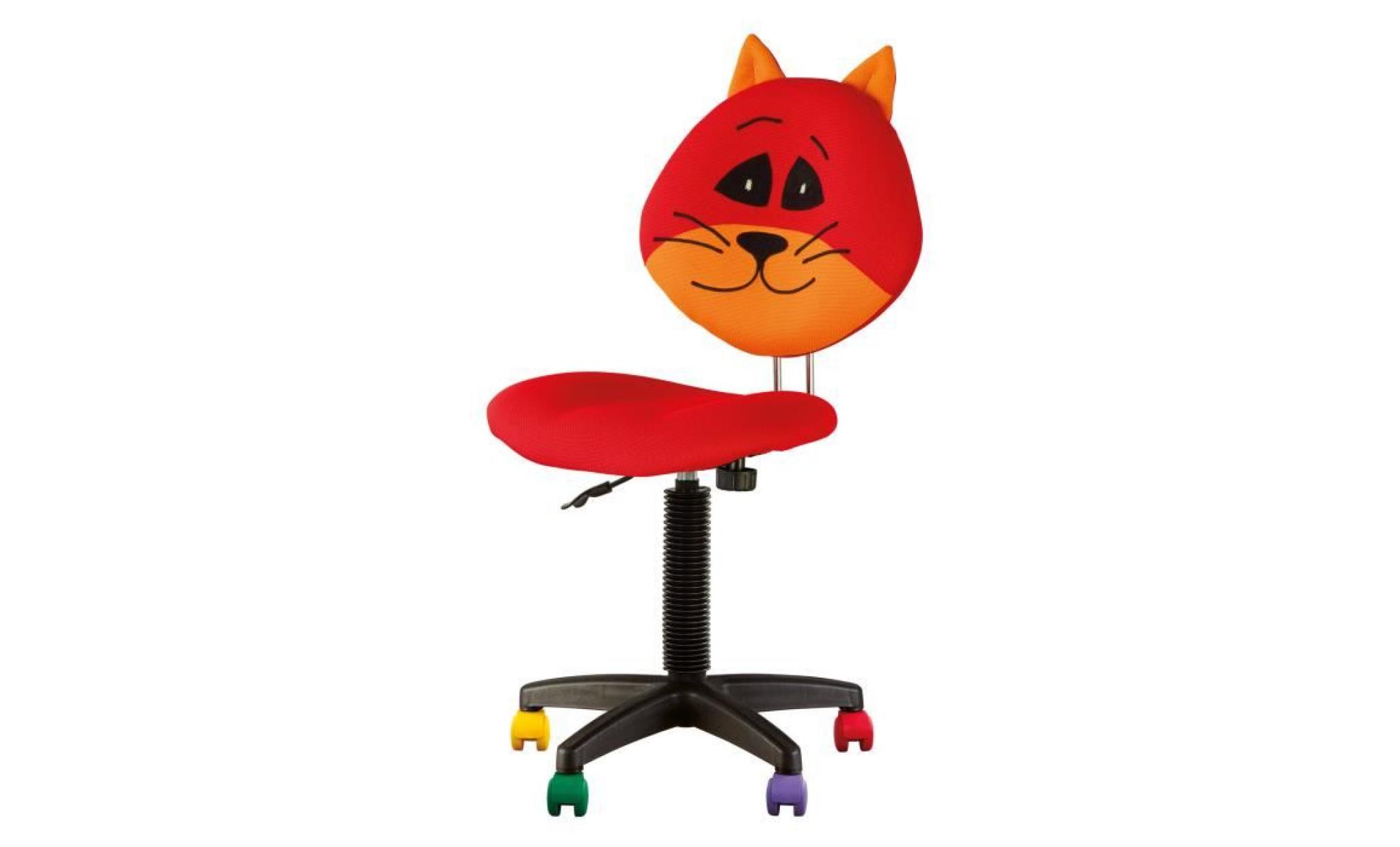 chaise de bureau enfant  joy cat rouge pas cher