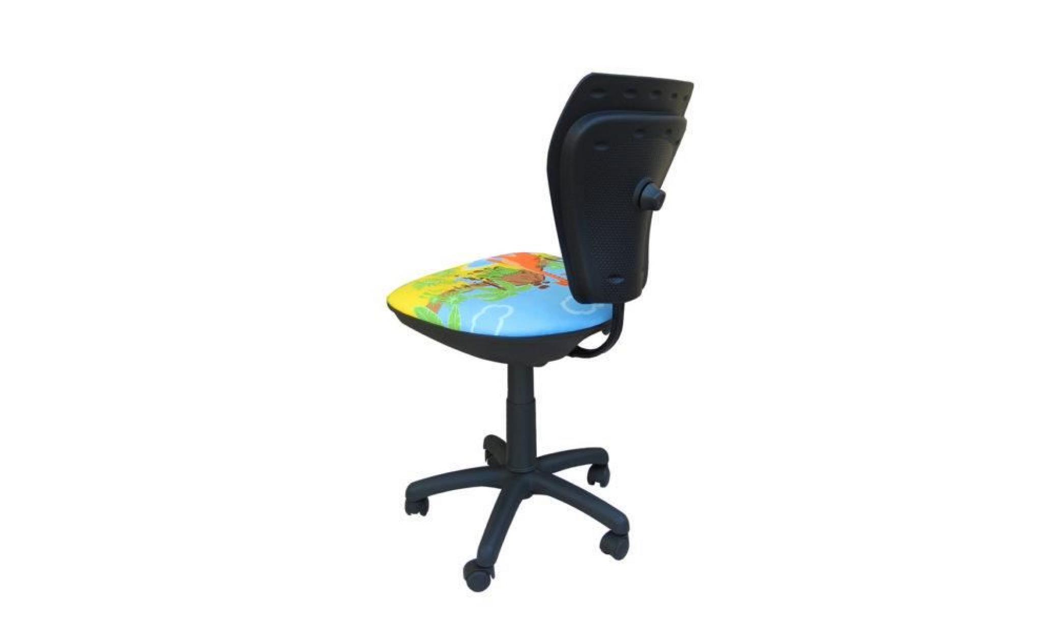 chaise de bureau enfant ministyle dino bleu pas cher