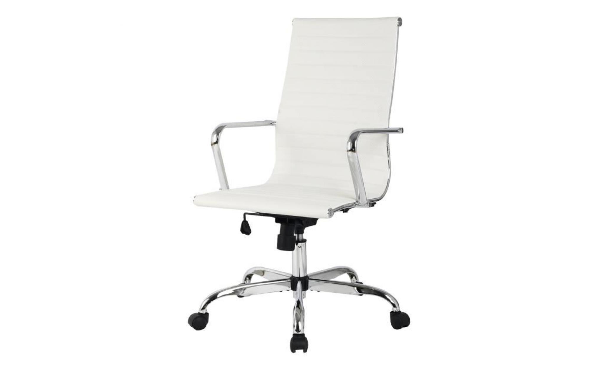 fauteuil de bureau président chaise de bureau directeur professionnelle en pu cuir avec haut dossier hauteur réglable