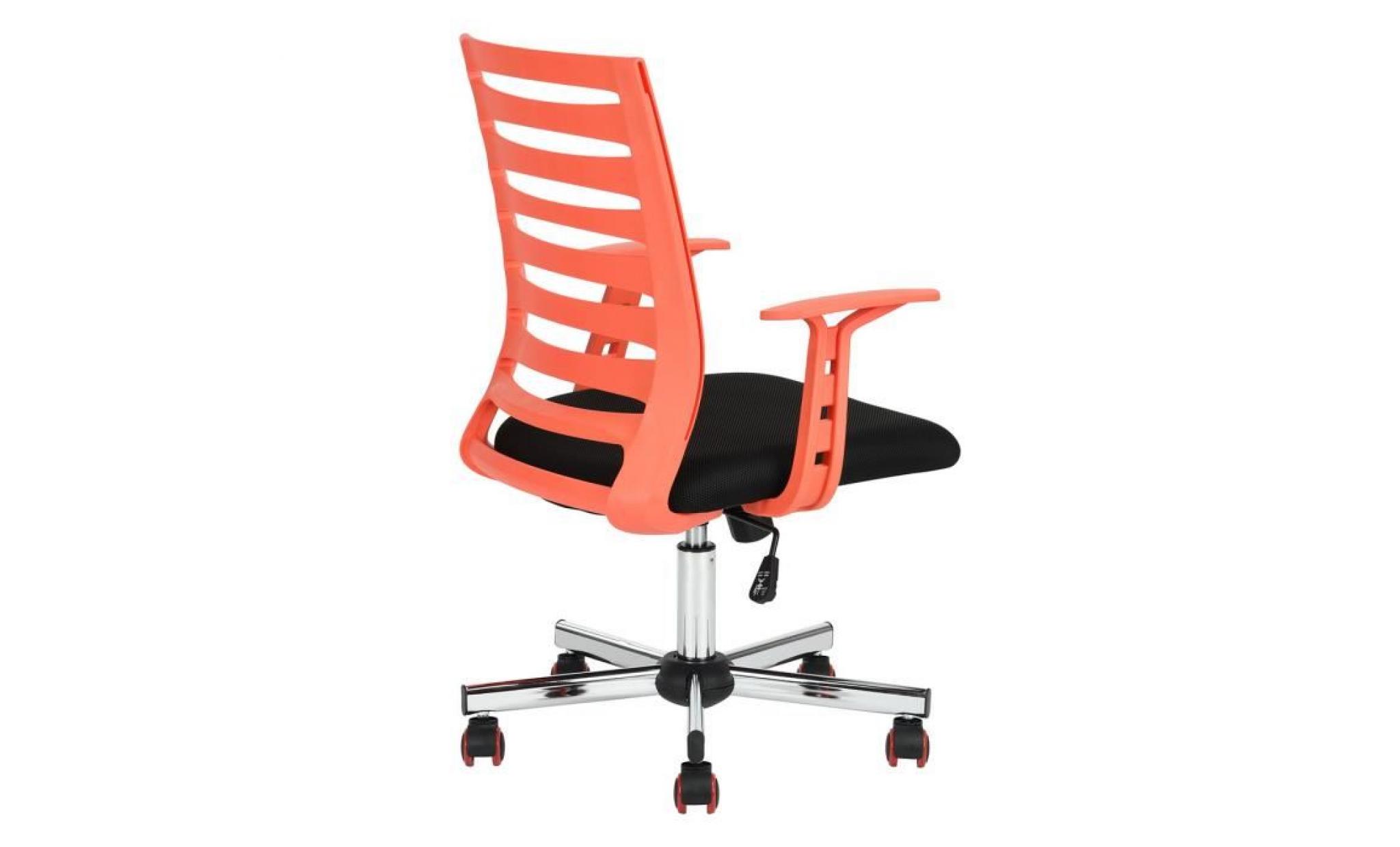 chaise de bureau fauteuil bff métal chromé pp dossier mesh noir