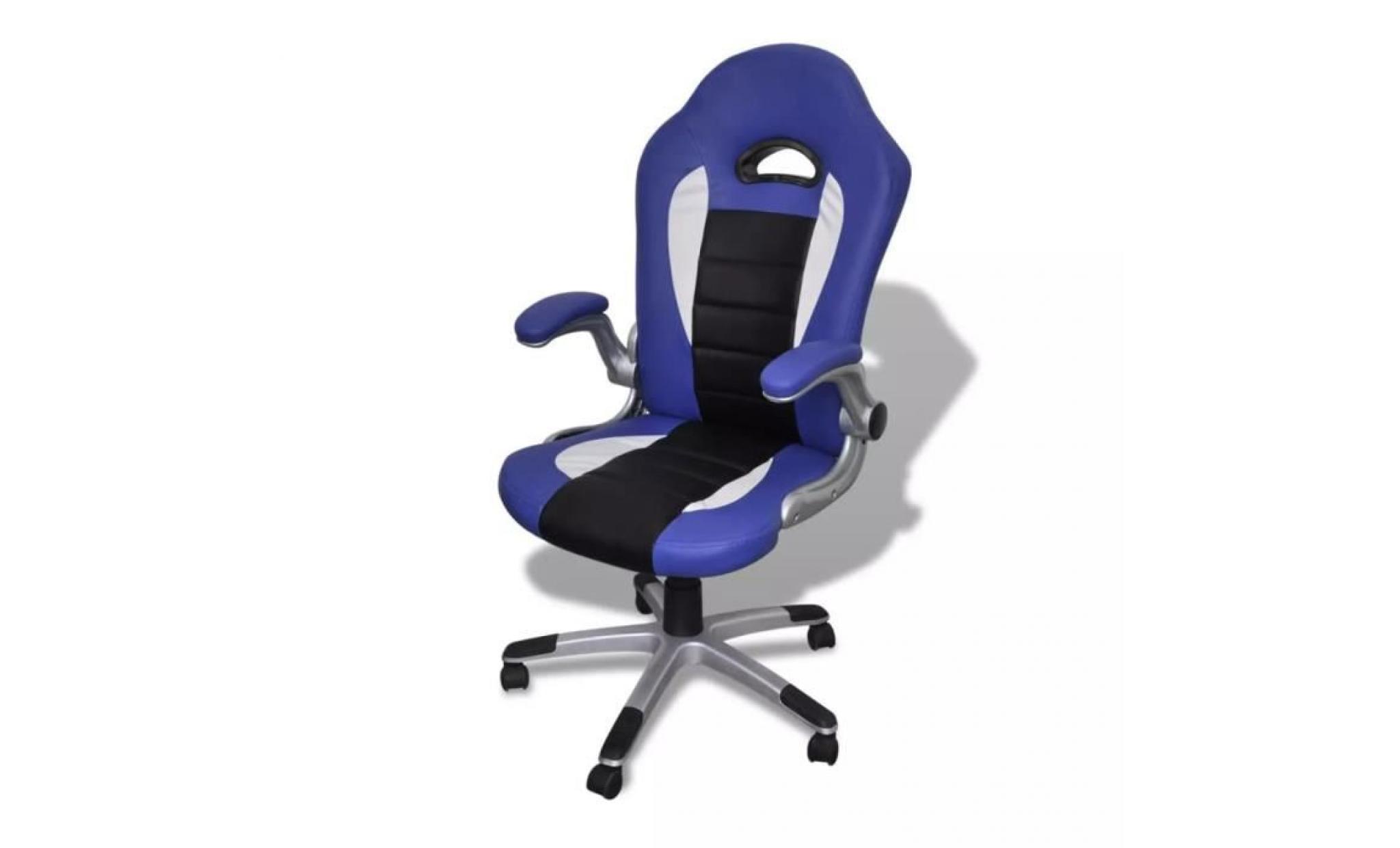 chaise de bureau fauteuil de bureau bleu design moderne