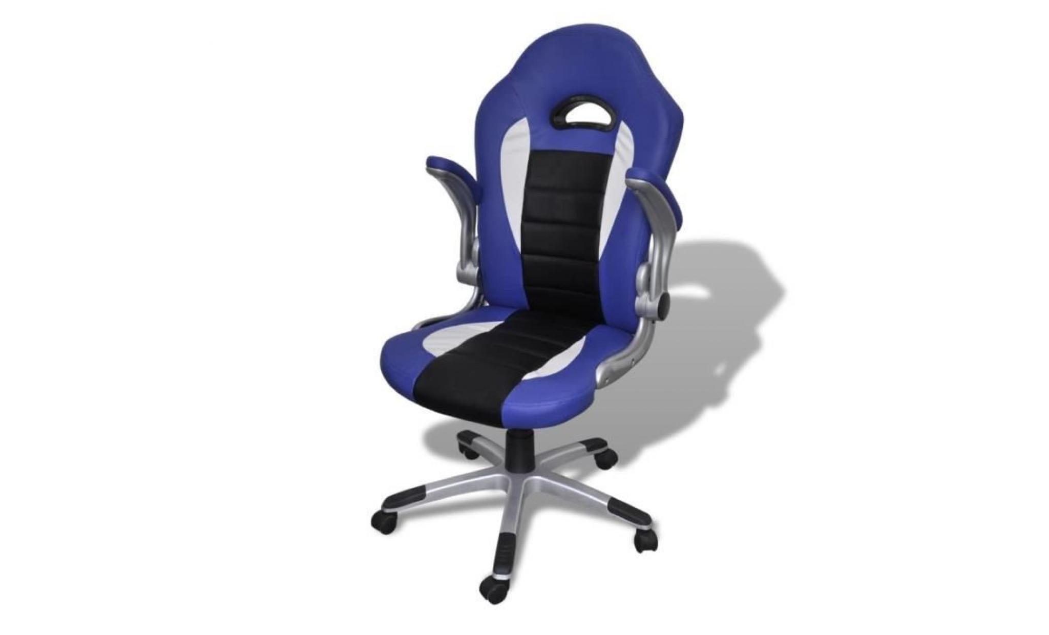 chaise de bureau fauteuil de bureau bleu design moderne pas cher