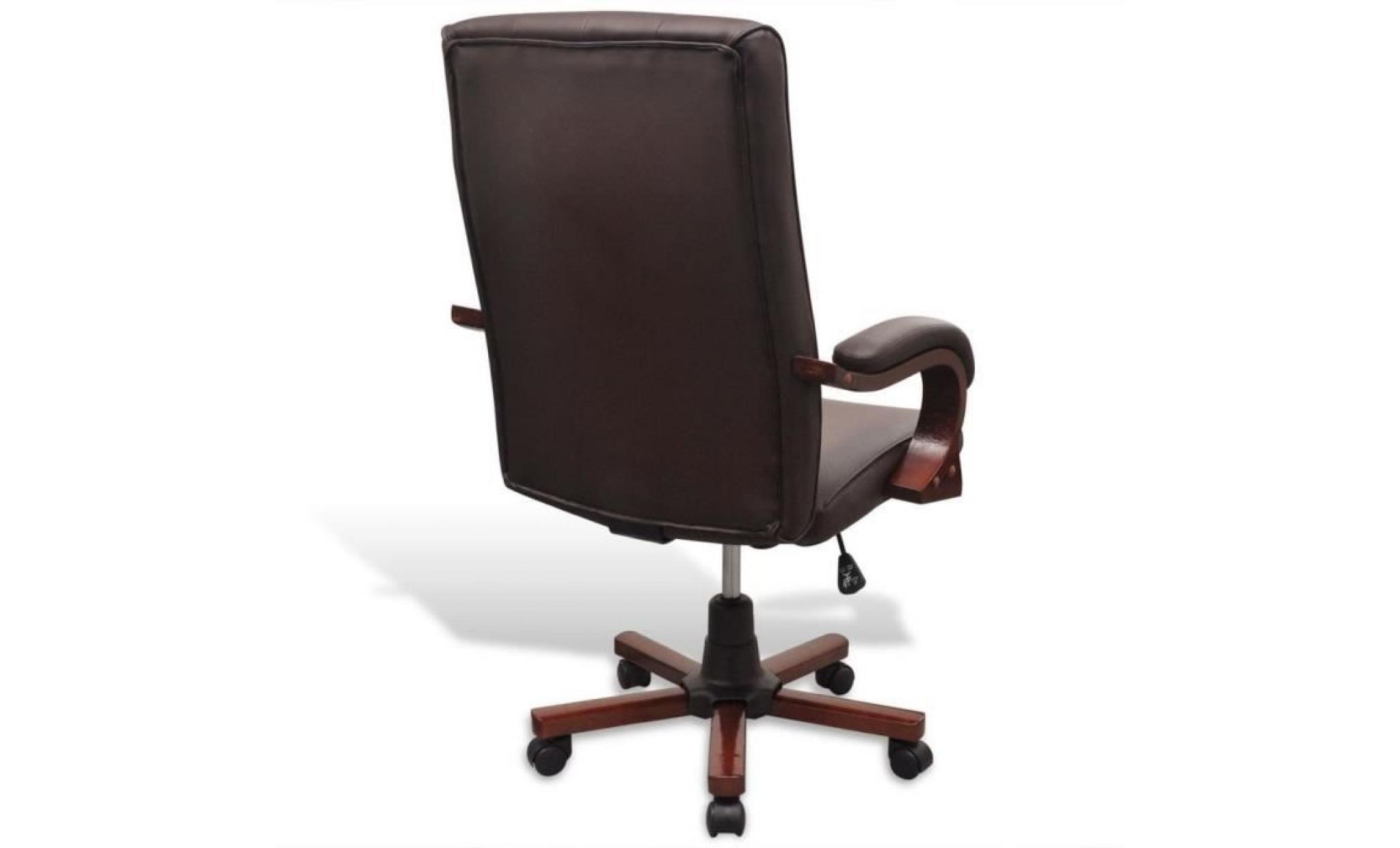 chaise de bureau fauteuil de bureau chesterfield en cuir artificiel noir pas cher