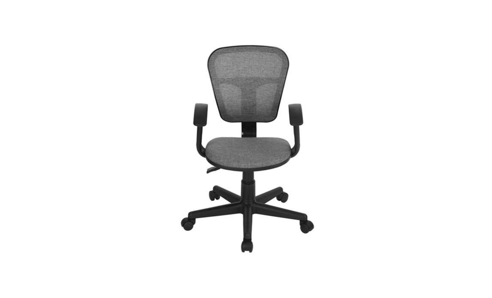 chaise de bureau flying fabric avec accoudoirs autres gris, noir pas cher
