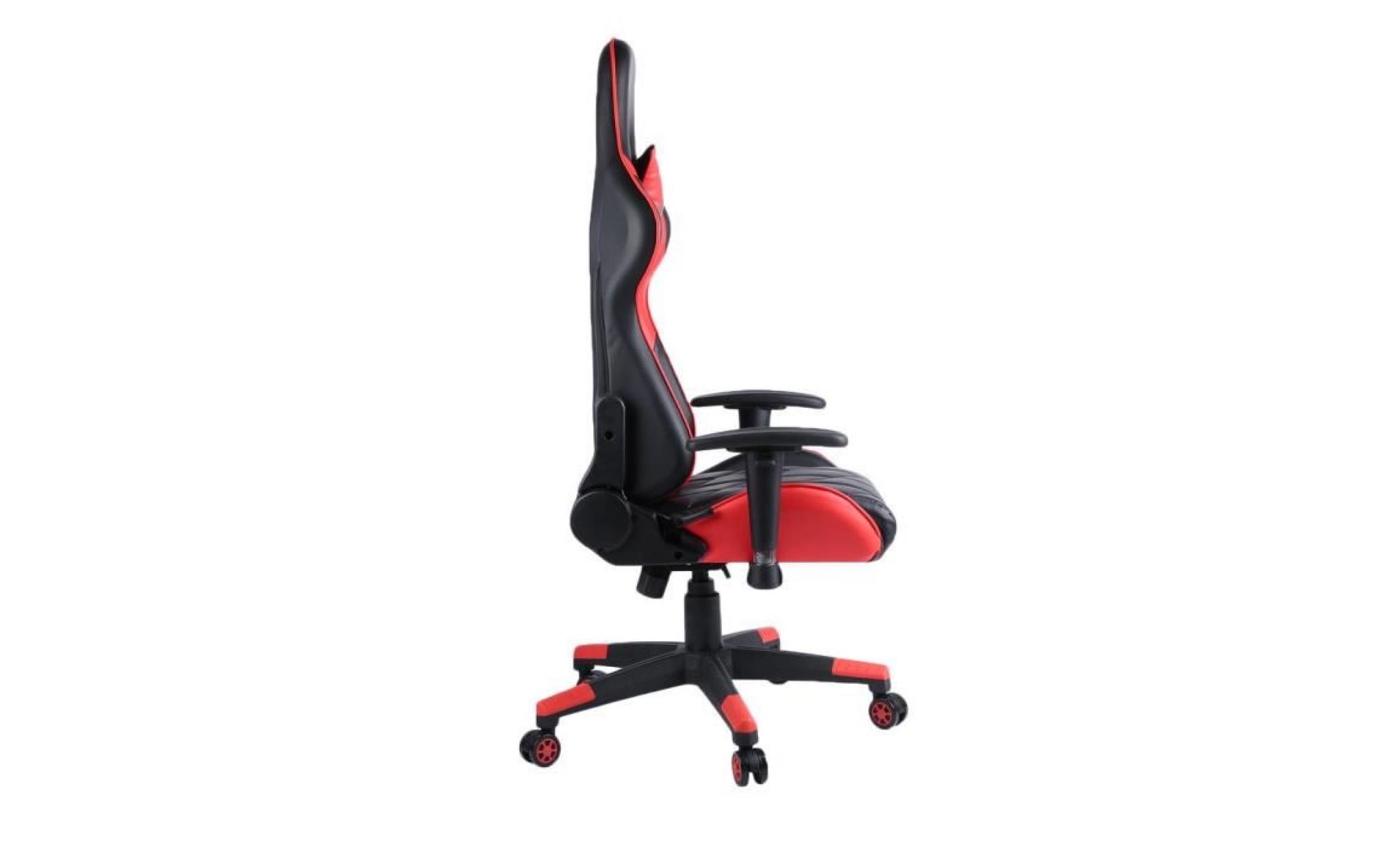 chaise de bureau gaming design baquet   style contemporain   rouge pas cher