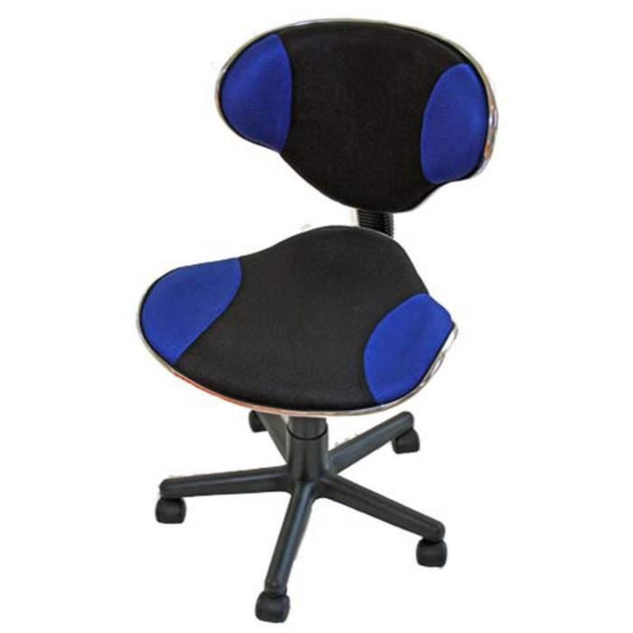 Chaise de bureau Gênes en PU, Coloris bleu, H90...