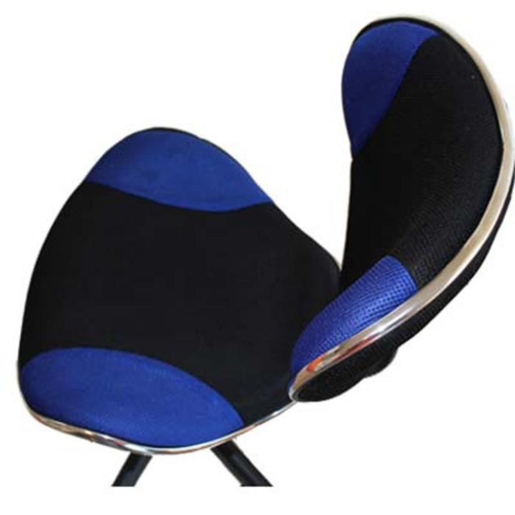 Chaise de bureau Gênes en PU, Coloris bleu, H90... pas cher