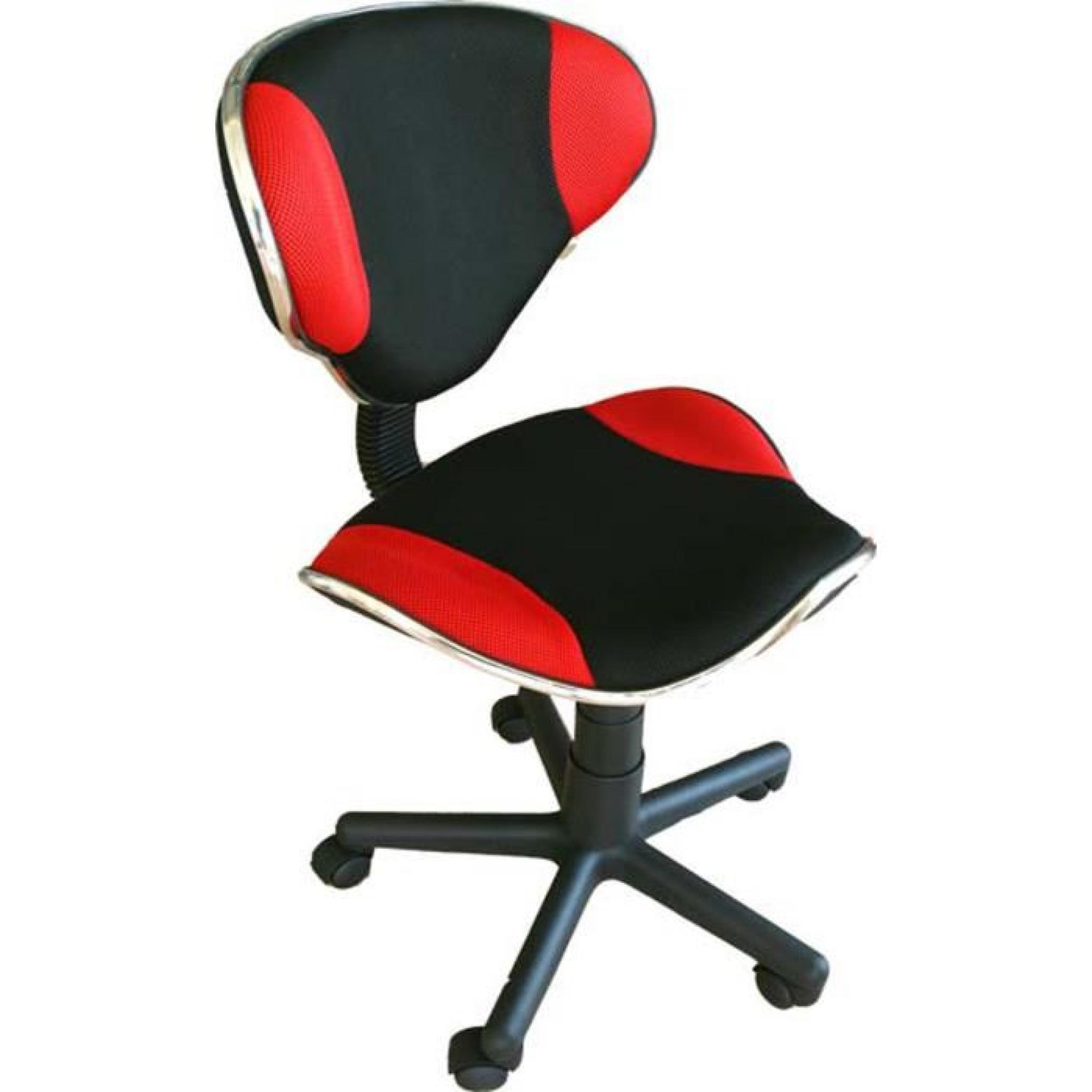 Chaise de bureau Gênes en PU, Coloris rouge, H90 x L45 x P40 cm