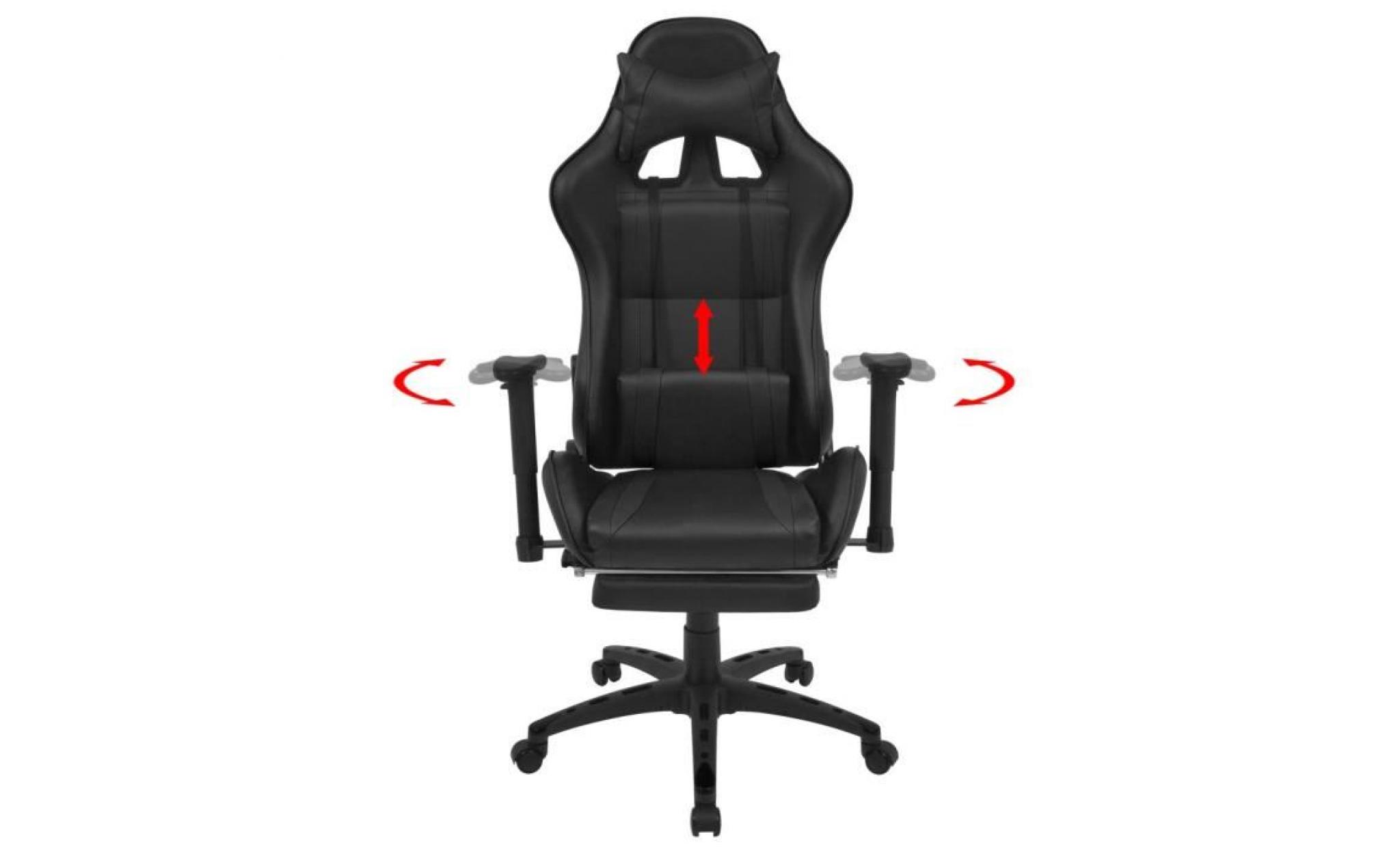 chaise de bureau inclinable avec repose pied fauteuil de bureau chaises scandinave contemporain noir pas cher