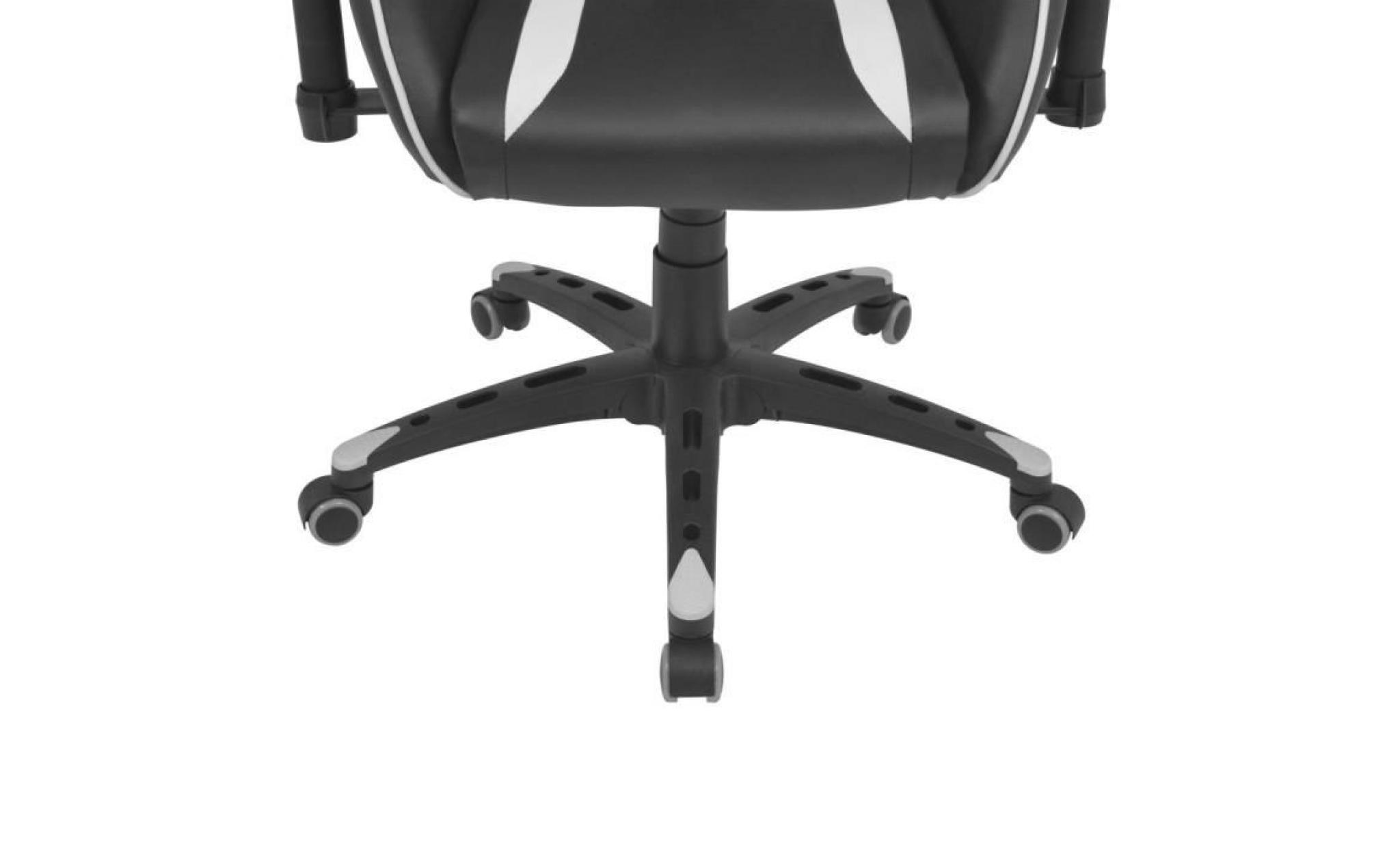 chaise de bureau inclinable cuir artificiel blanc pas cher