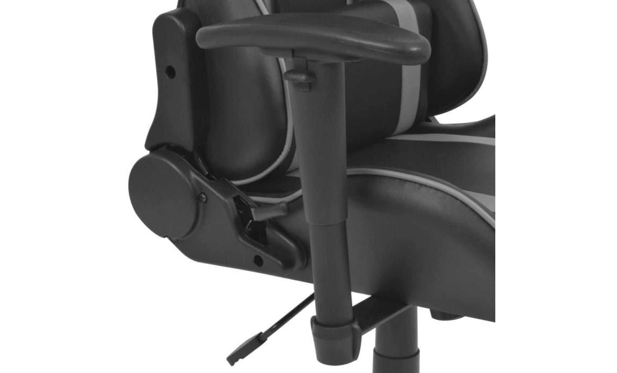 chaise de bureau inclinable cuir artificiel gris fauteuil de bureau chaises scandinave contemporain pas cher
