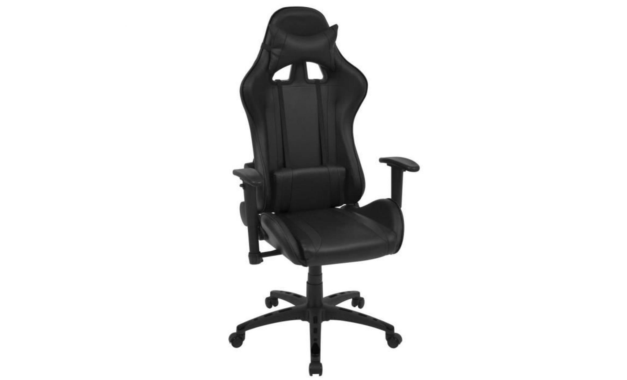 chaise de bureau inclinable cuir artificiel noir