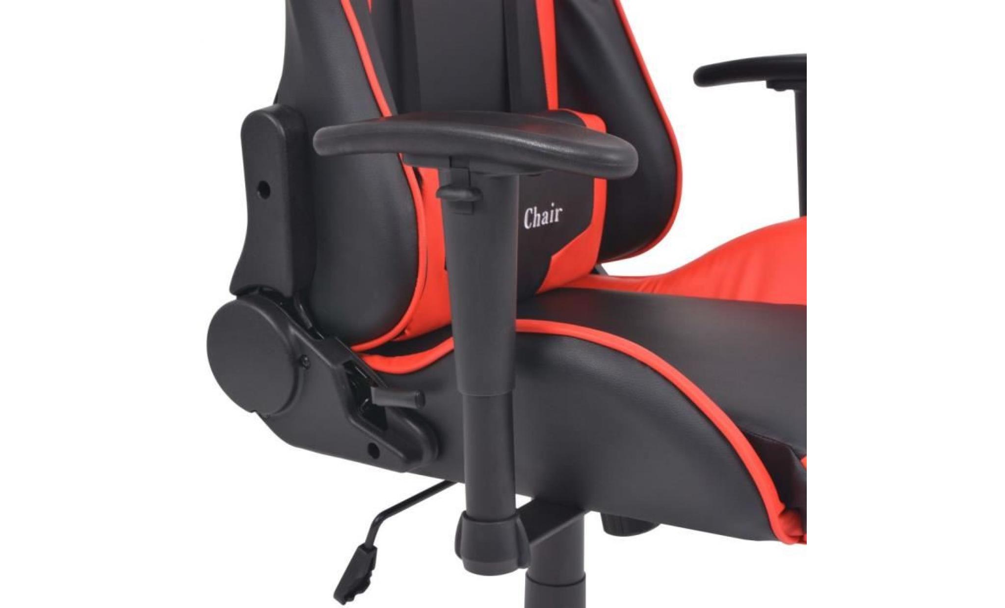 chaise de bureau inclinable cuir artificiel rouge   20162 pas cher
