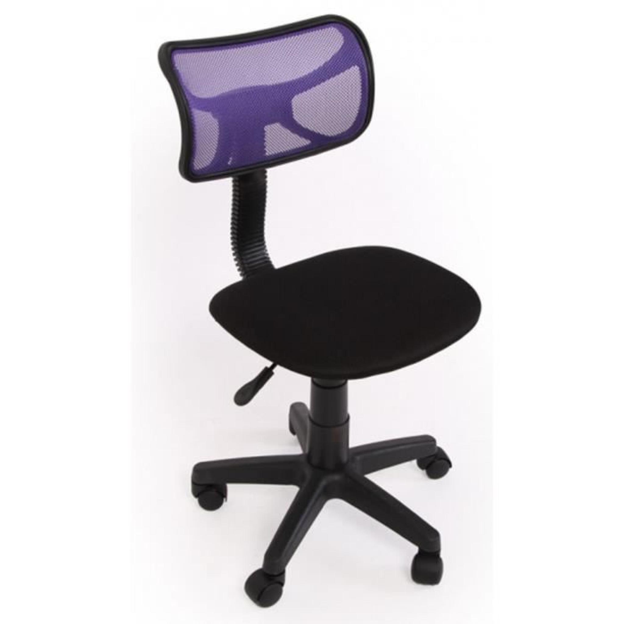 Chaise de bureau jeunesse Coloris violet, Dim: H74-84 x L 48 x P48 cm