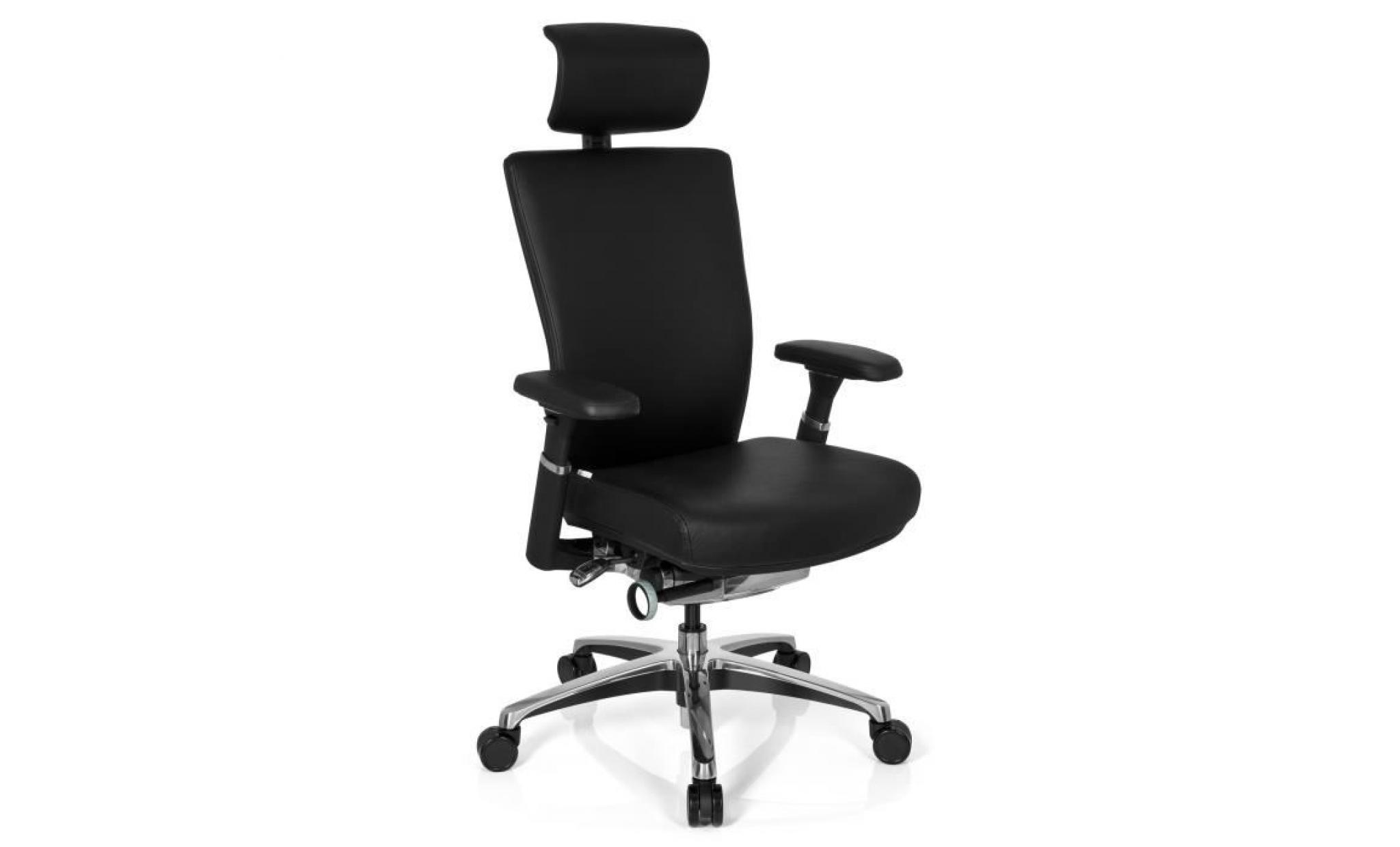 chaise de bureau nova cuir noir hjh office